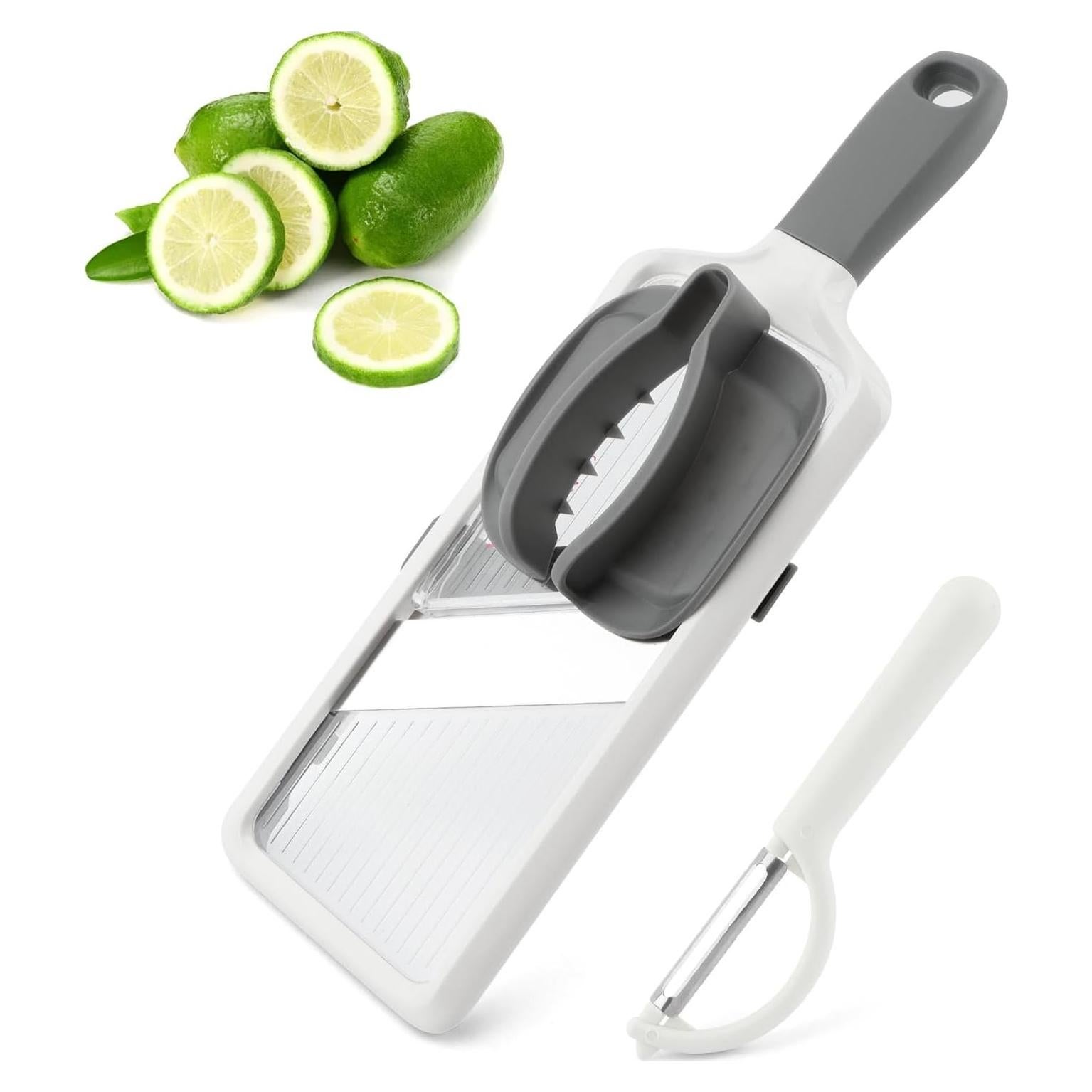 Cortador de Mandolina JIANWEI Gris con Cuchilla Inoxidable Ajustable