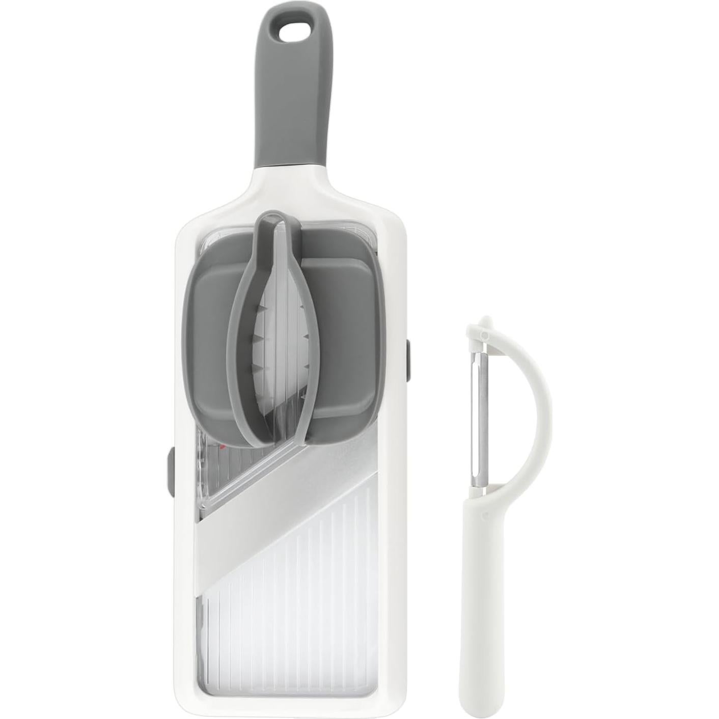 Cortador de Mandolina JIANWEI Gris con Cuchilla Inoxidable Ajustable