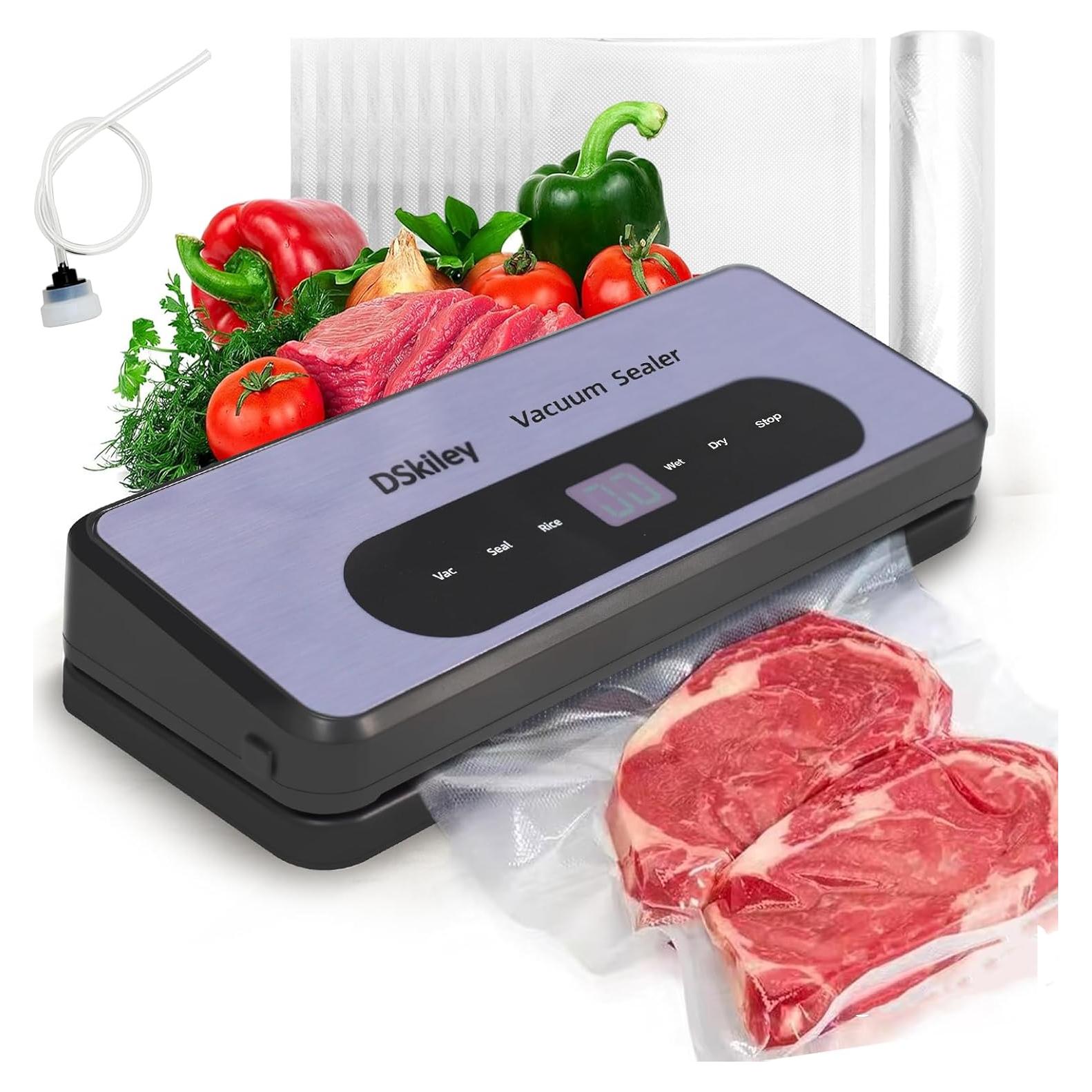 Máquina de Sellado al Vacío Dskiley 80kPa Compacta con Cortador