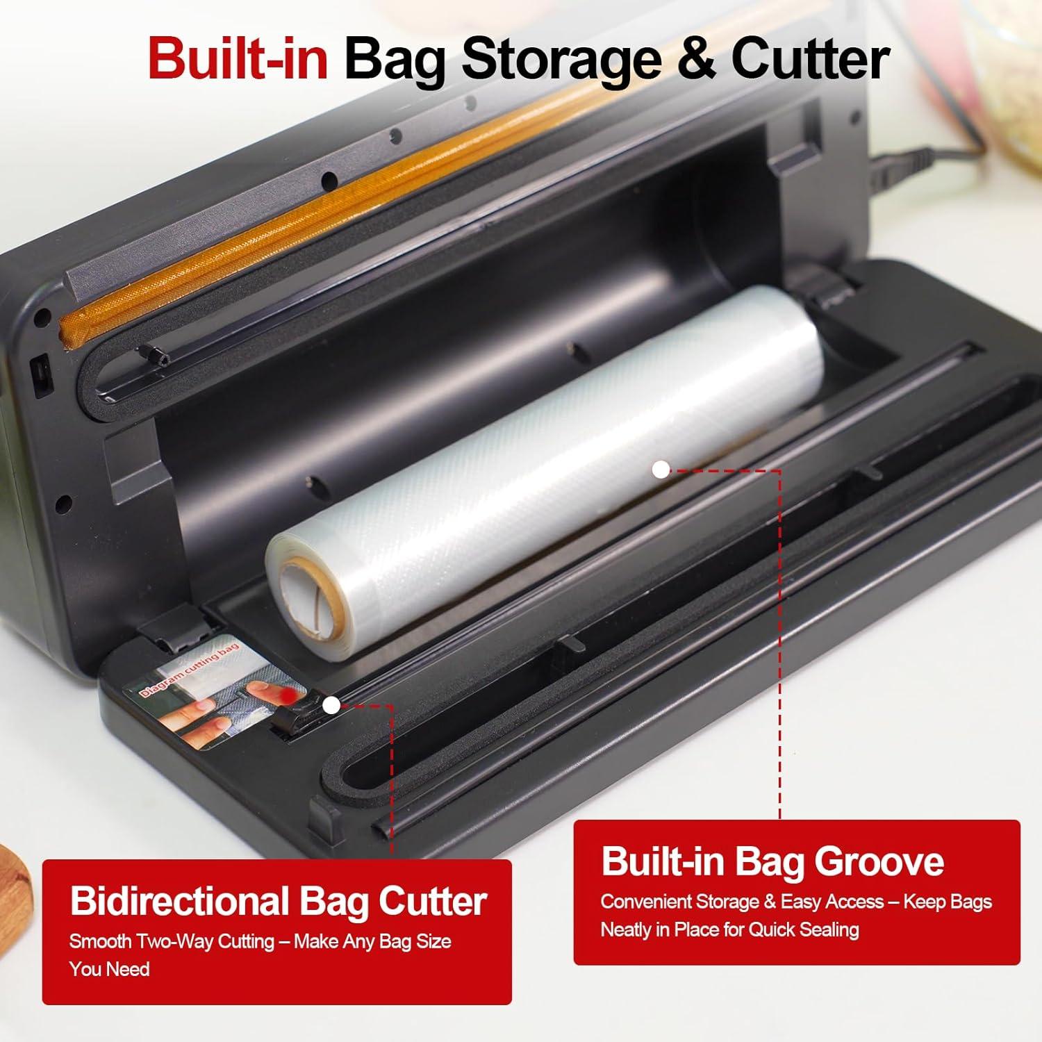 Máquina de Sellado al Vacío Dskiley 80kPa Compacta con Cortador