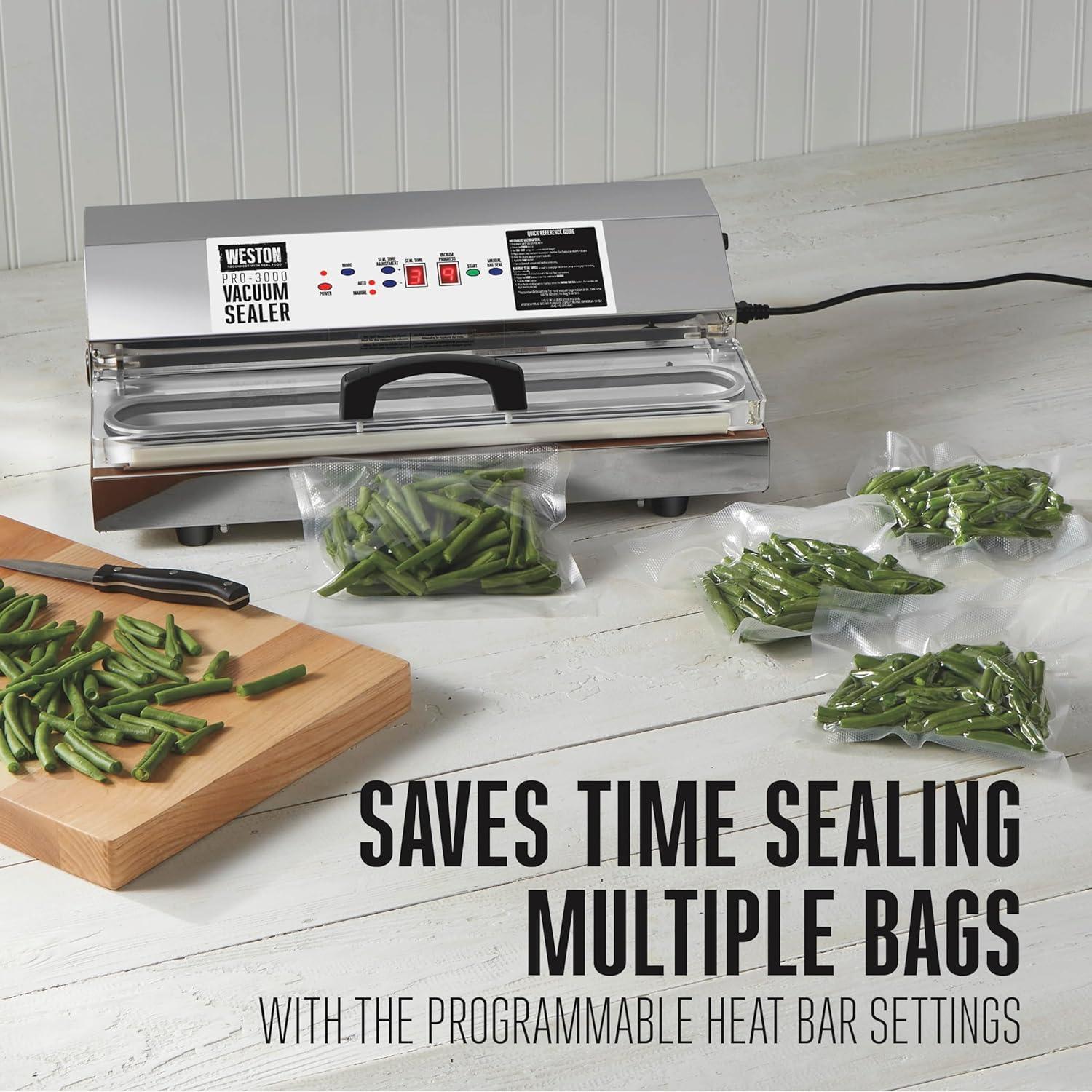 Selladora al Vacío Weston Pro-3000 1020W Acero Inoxidable 38cm