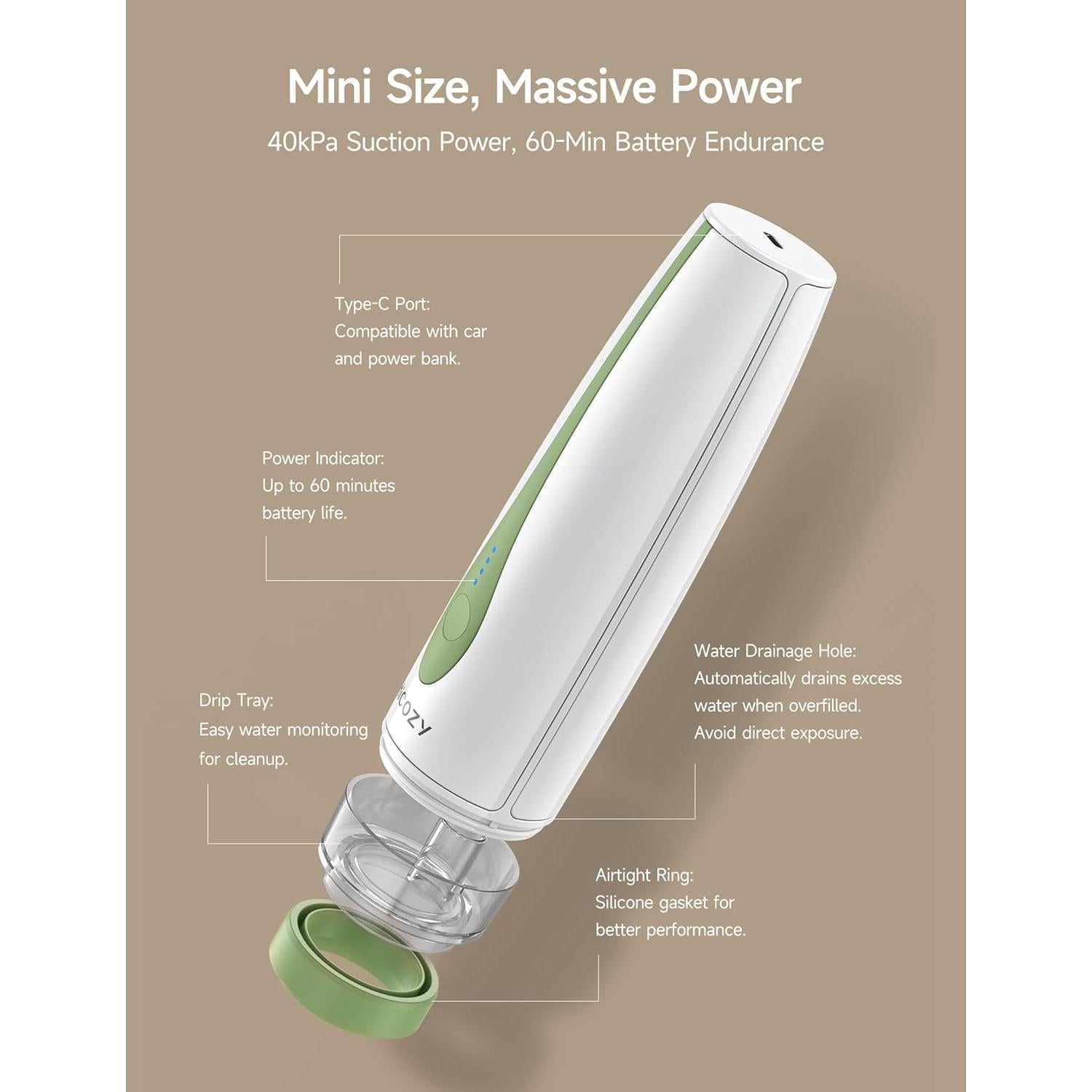Sellador al Vacío HiCOZY Sync para Alimentos, Compacto y Potente