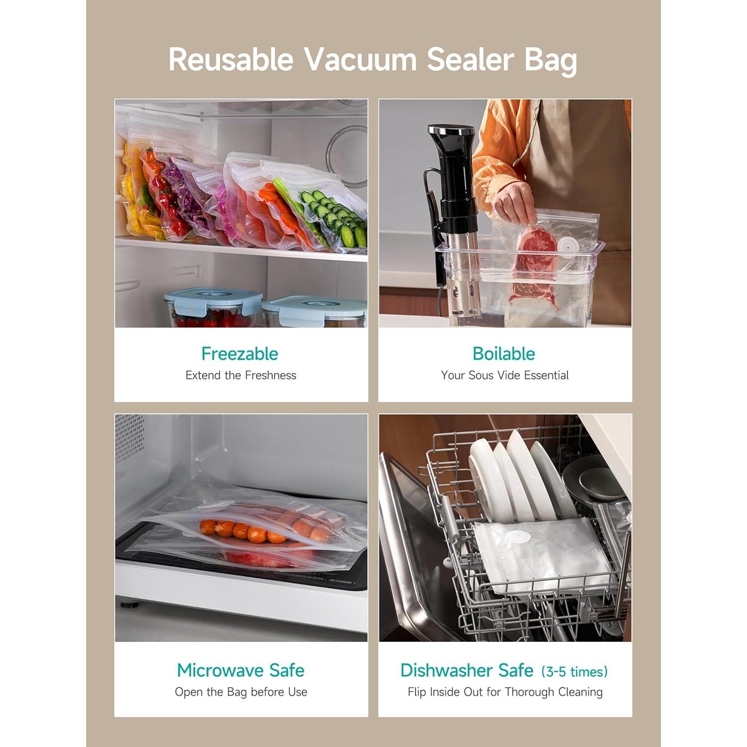 Sellador al Vacío HiCOZY Sync para Alimentos, Compacto y Potente