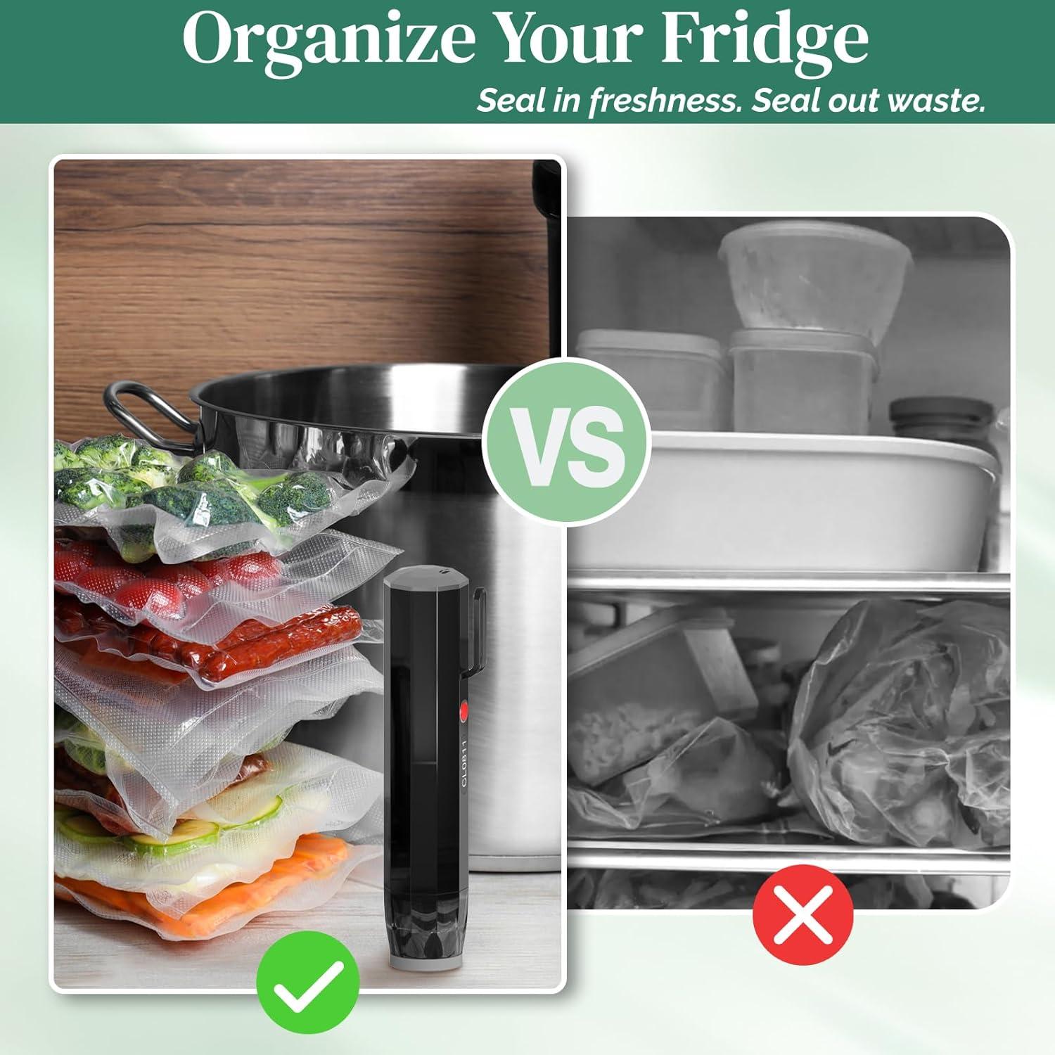 Sellador de Vacío Portátil HoliPapaya H5 con 10 Bolsas