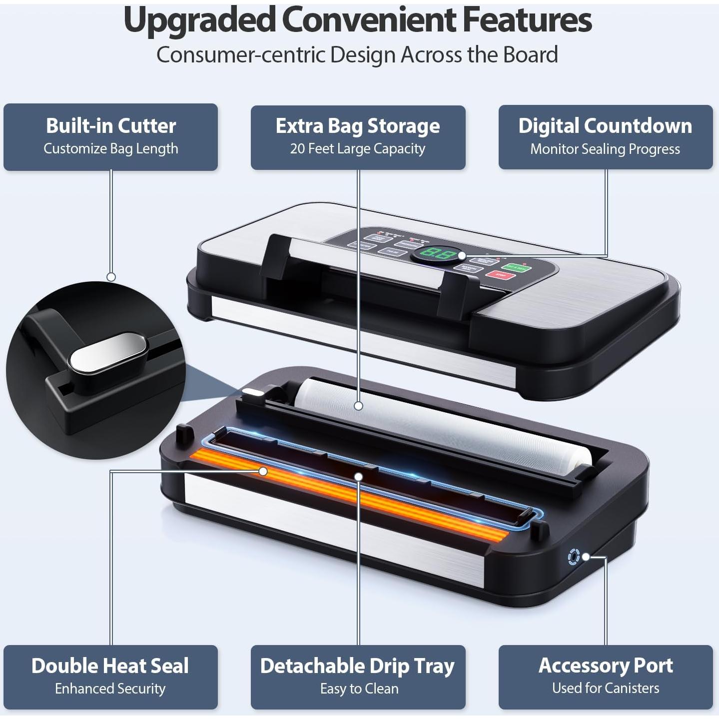 Sellador al Vacío Beelicious Pro 10 en 1 Verde 125W