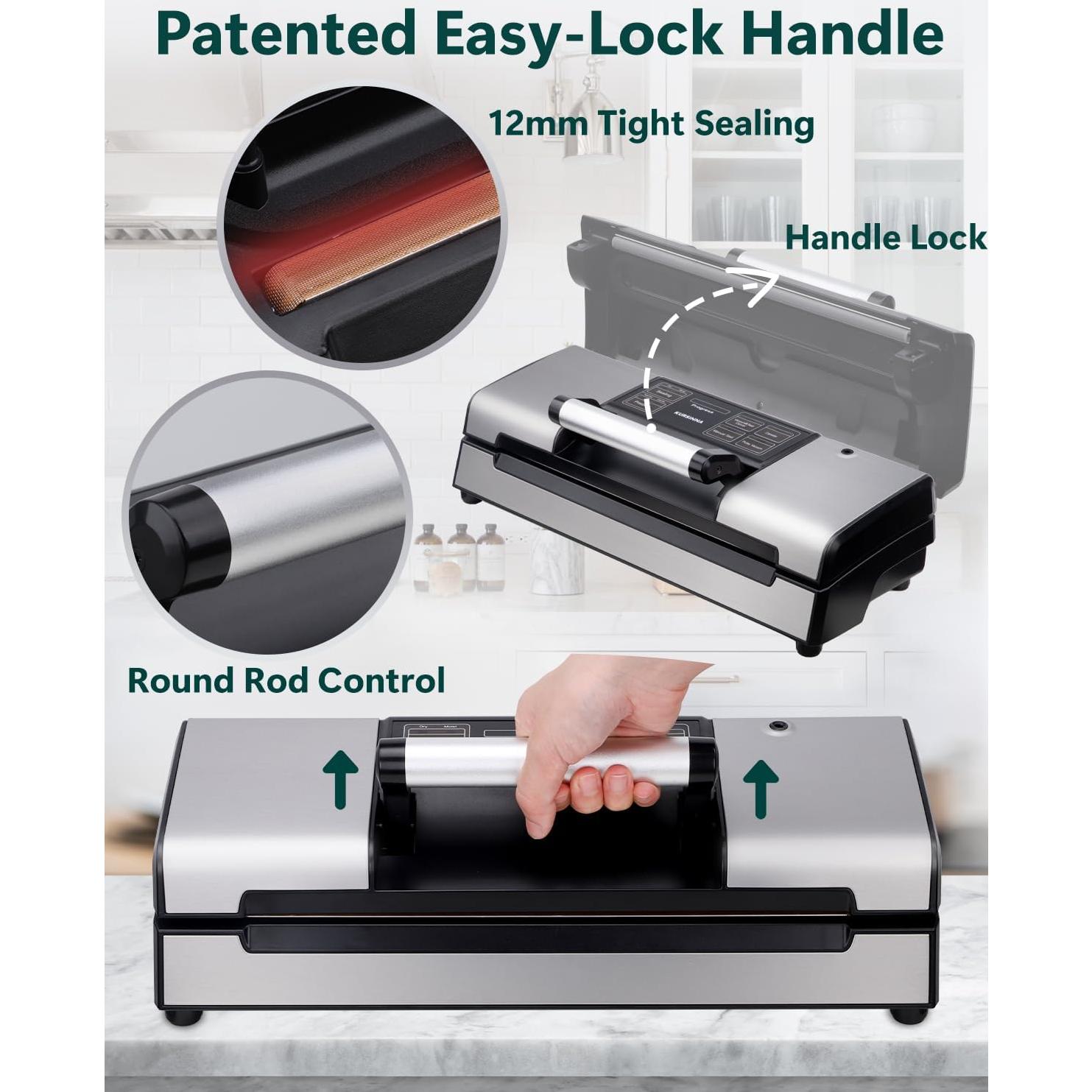 Máquina Selladora al Vacío Kursinna VS5738 8 en 1 Automática