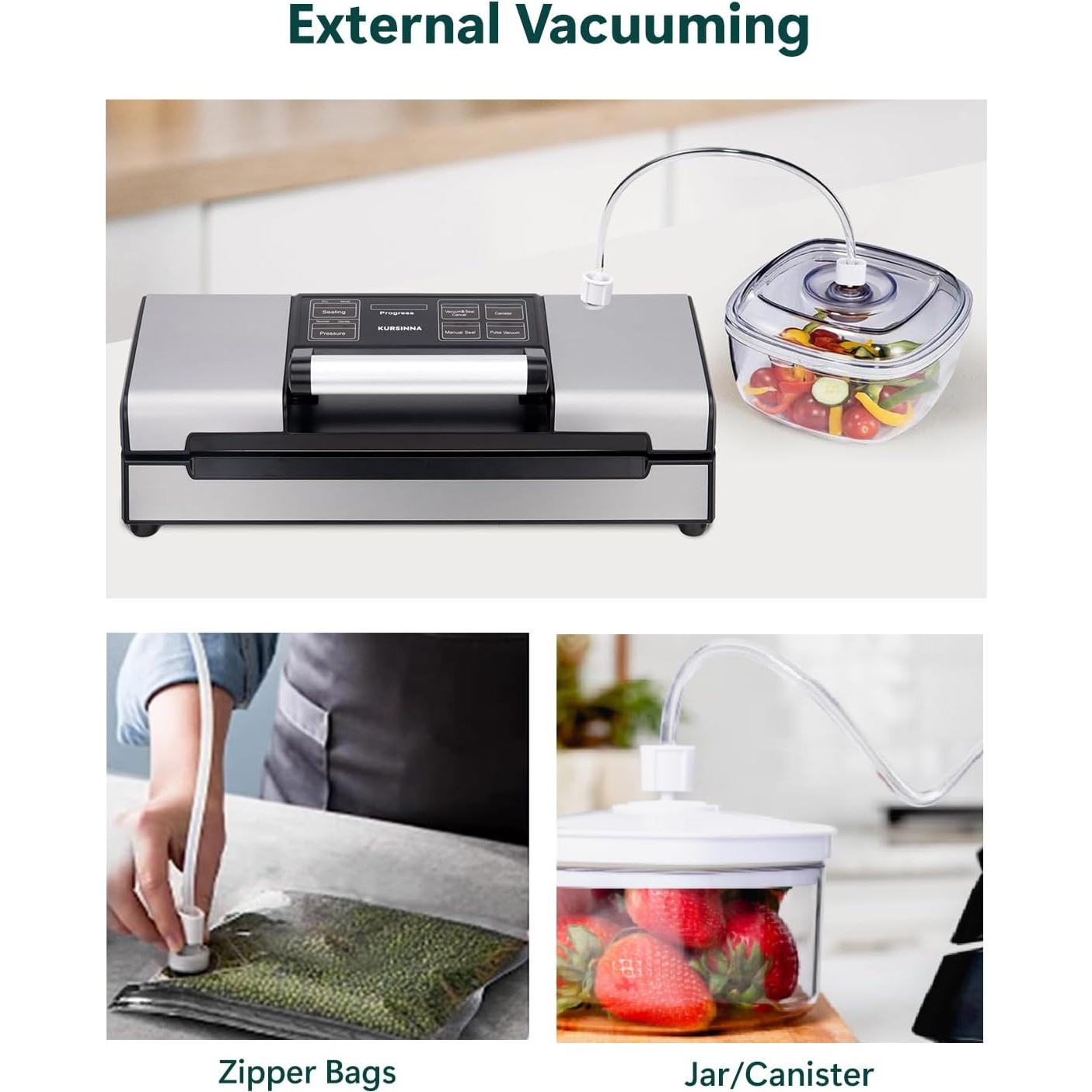 Máquina Selladora al Vacío Kursinna VS5738 8 en 1 Automática