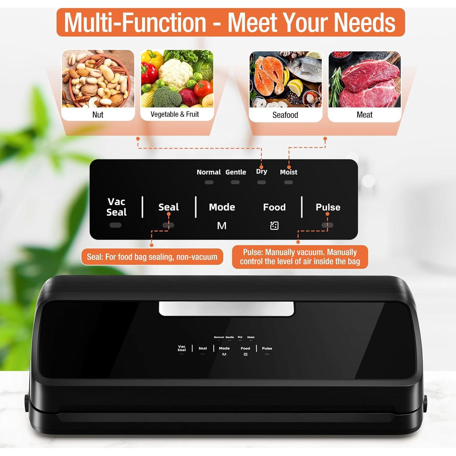 Máquina de Sellado al Vacío ESLKNOE VSM-001 90Kpa 14 en 1