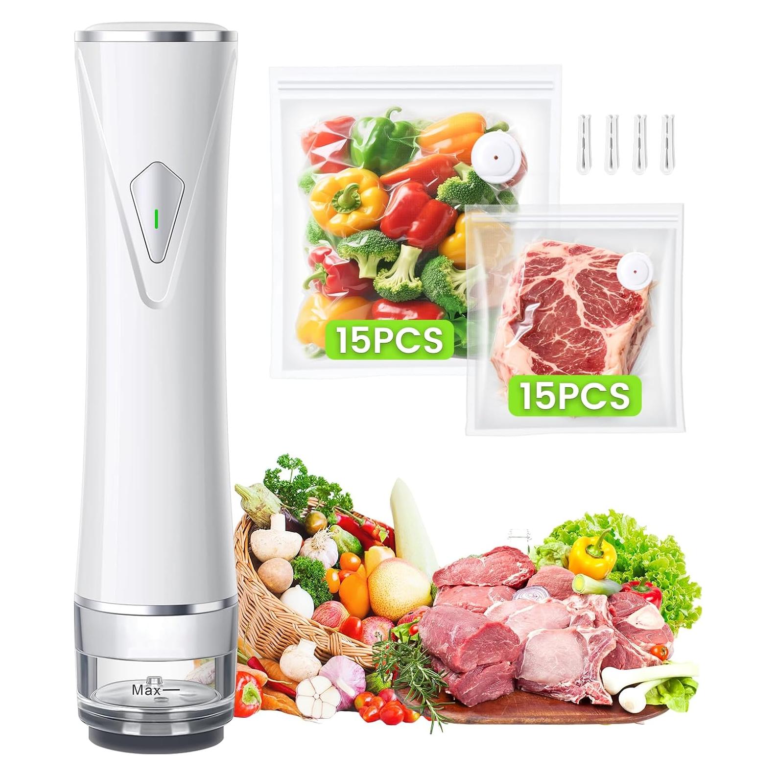 Sellador al vacío Fulljion portátil + 30 bolsas reutilizables