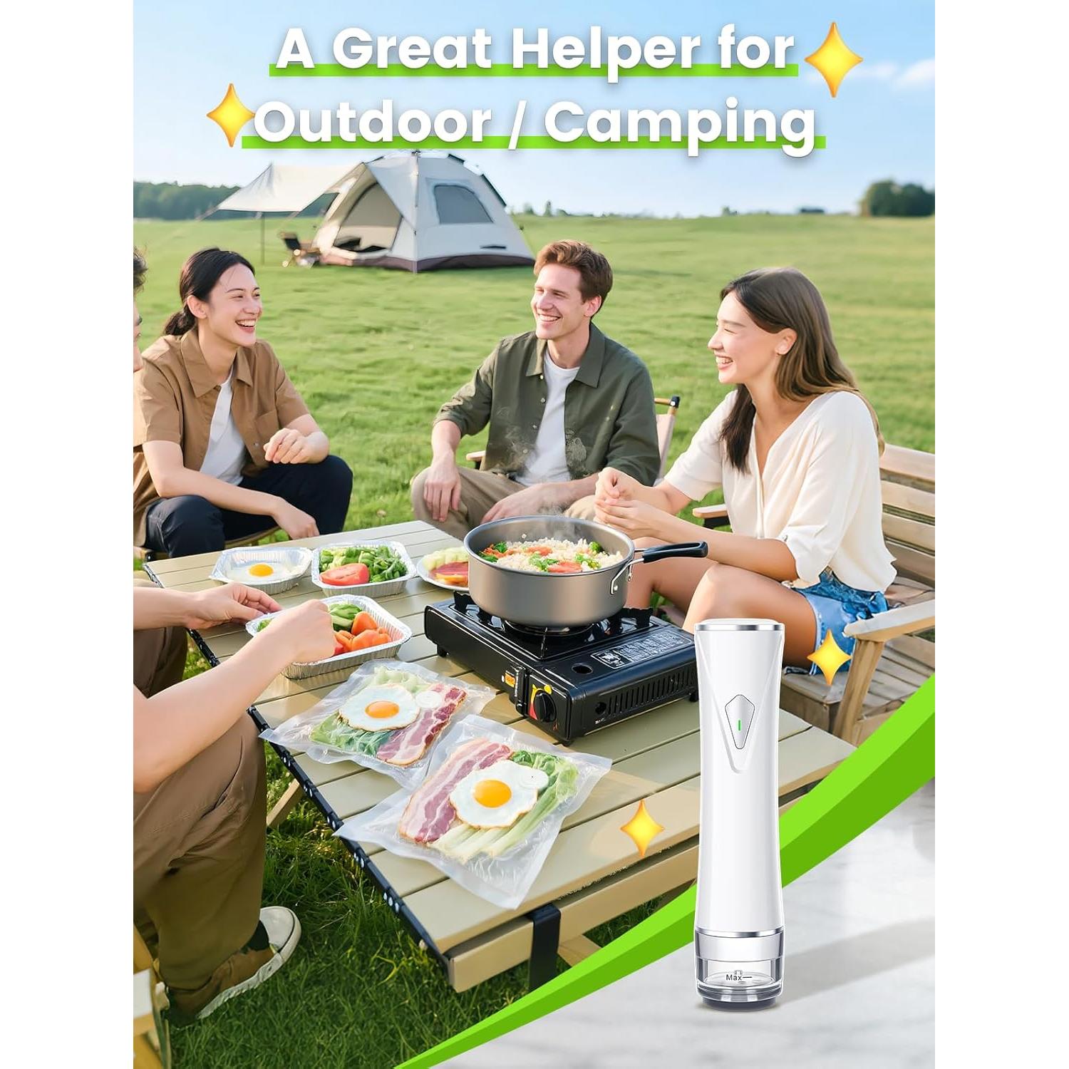 Sellador al vacío Fulljion portátil + 30 bolsas reutilizables