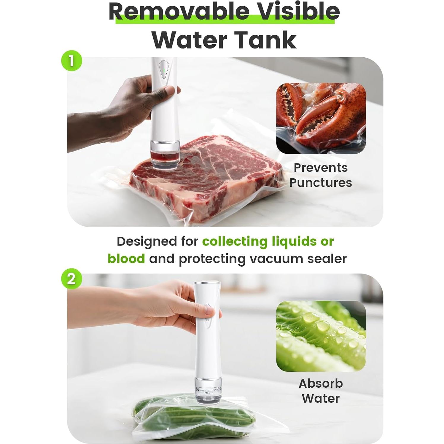 Sellador al vacío Fulljion portátil + 30 bolsas reutilizables