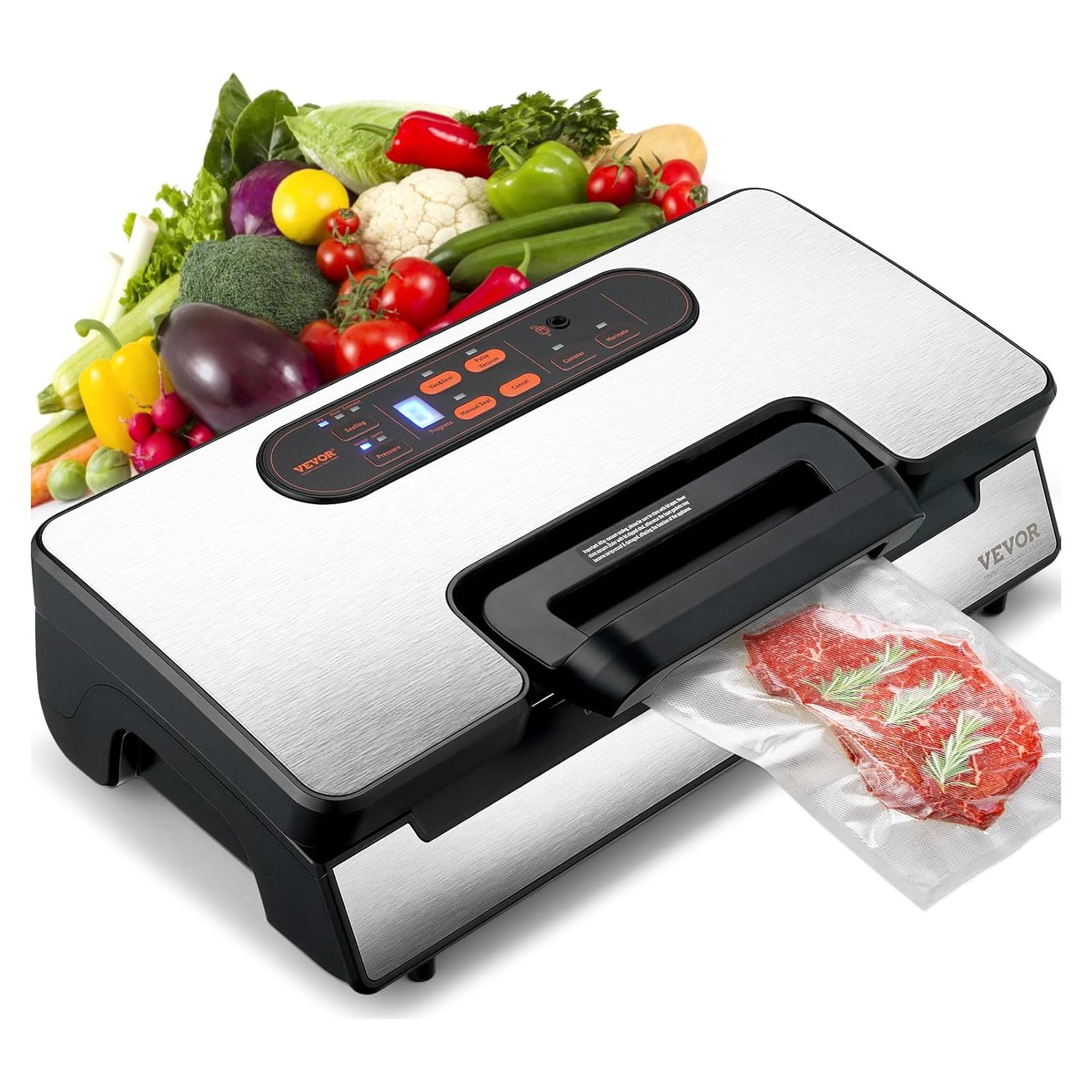 Máquina Selladora al Vacío VEVOR 130W Doble Bomba 90Kpa