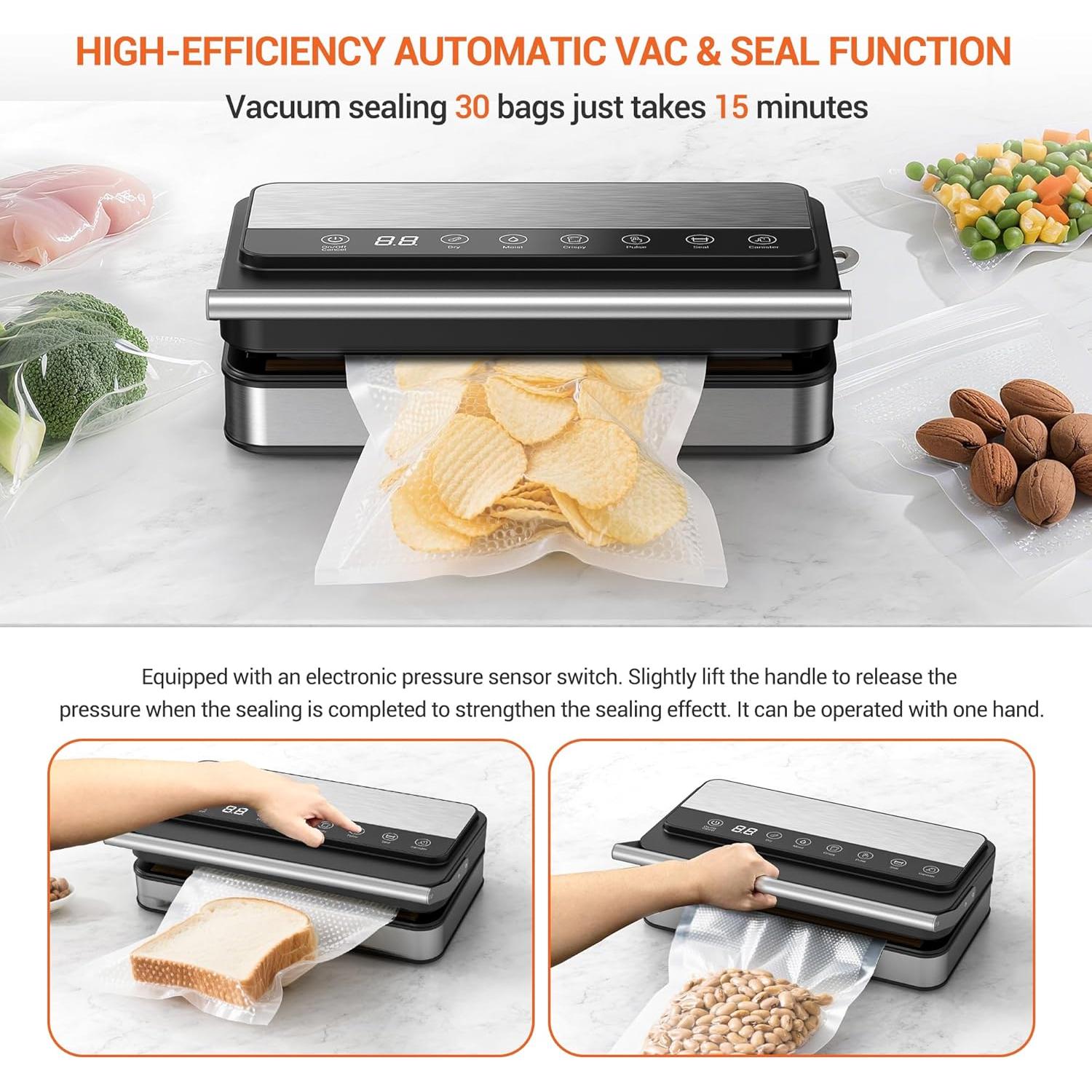 Máquina Selladora al Vacío VUSIGN AZ5131 200W 85KPA Automática