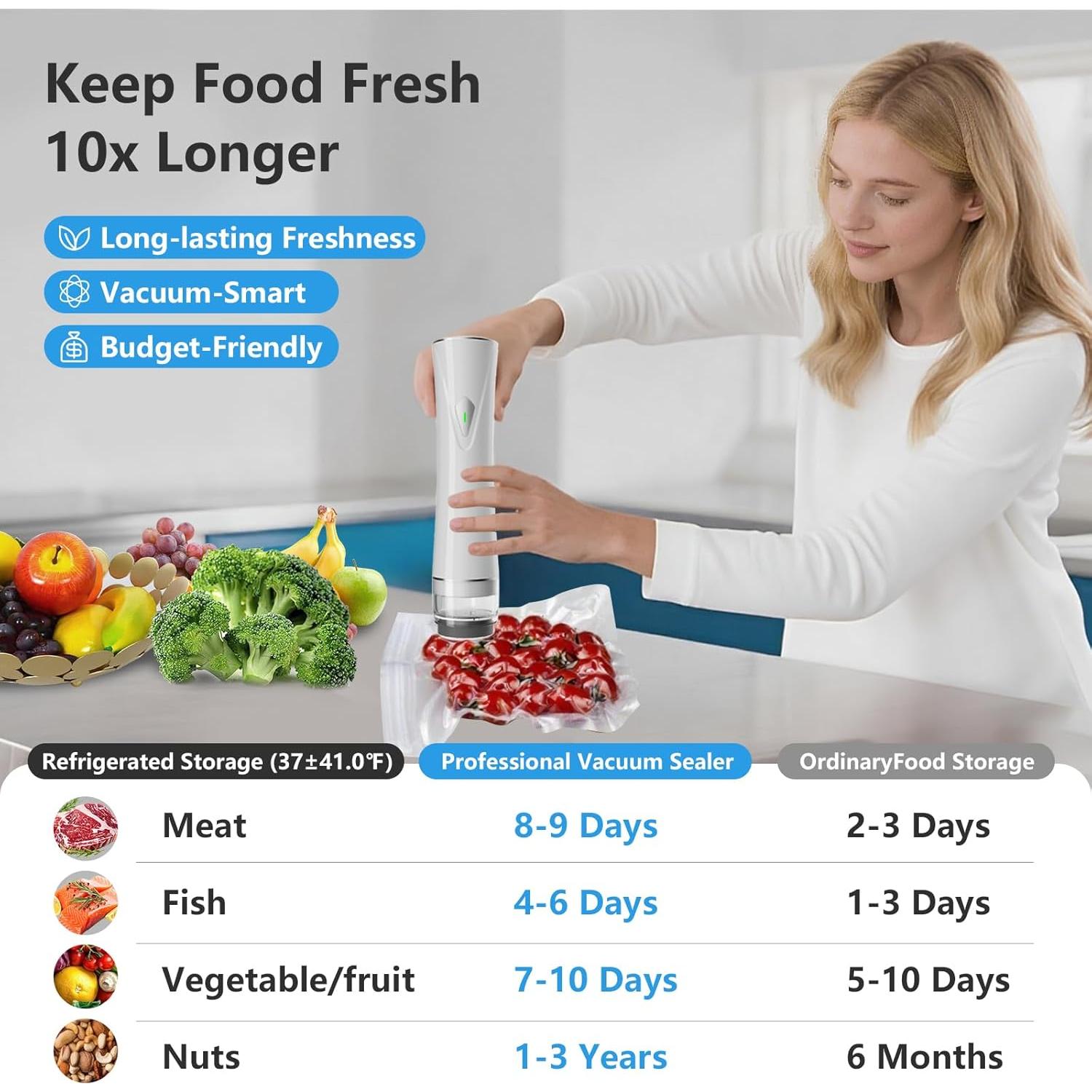 Sellador de Vacío Portátil NTOUSIUY S60 PRO 39 Piezas