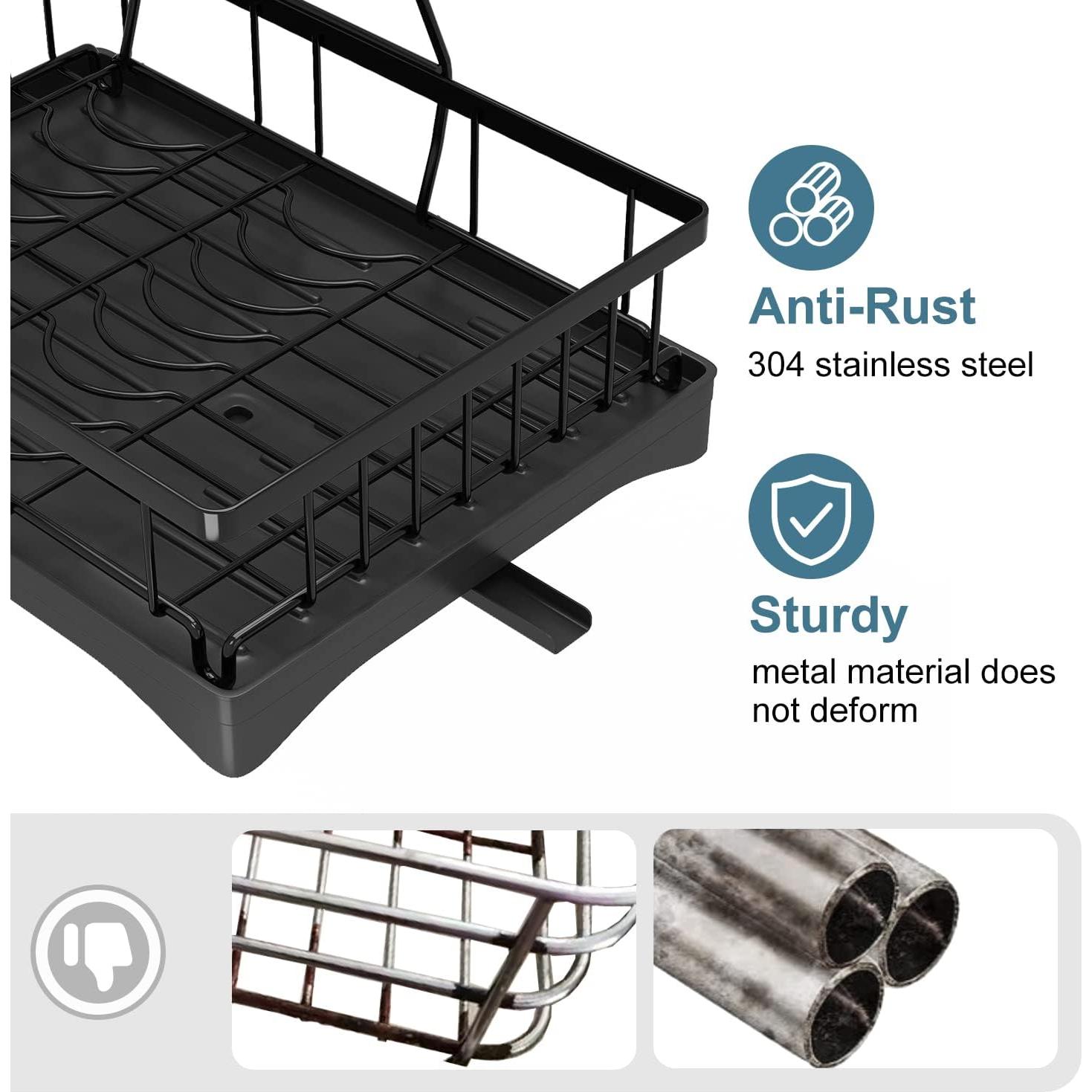 Escurridor de Platos Doitsf de 2 Niveles Acero Inoxidable