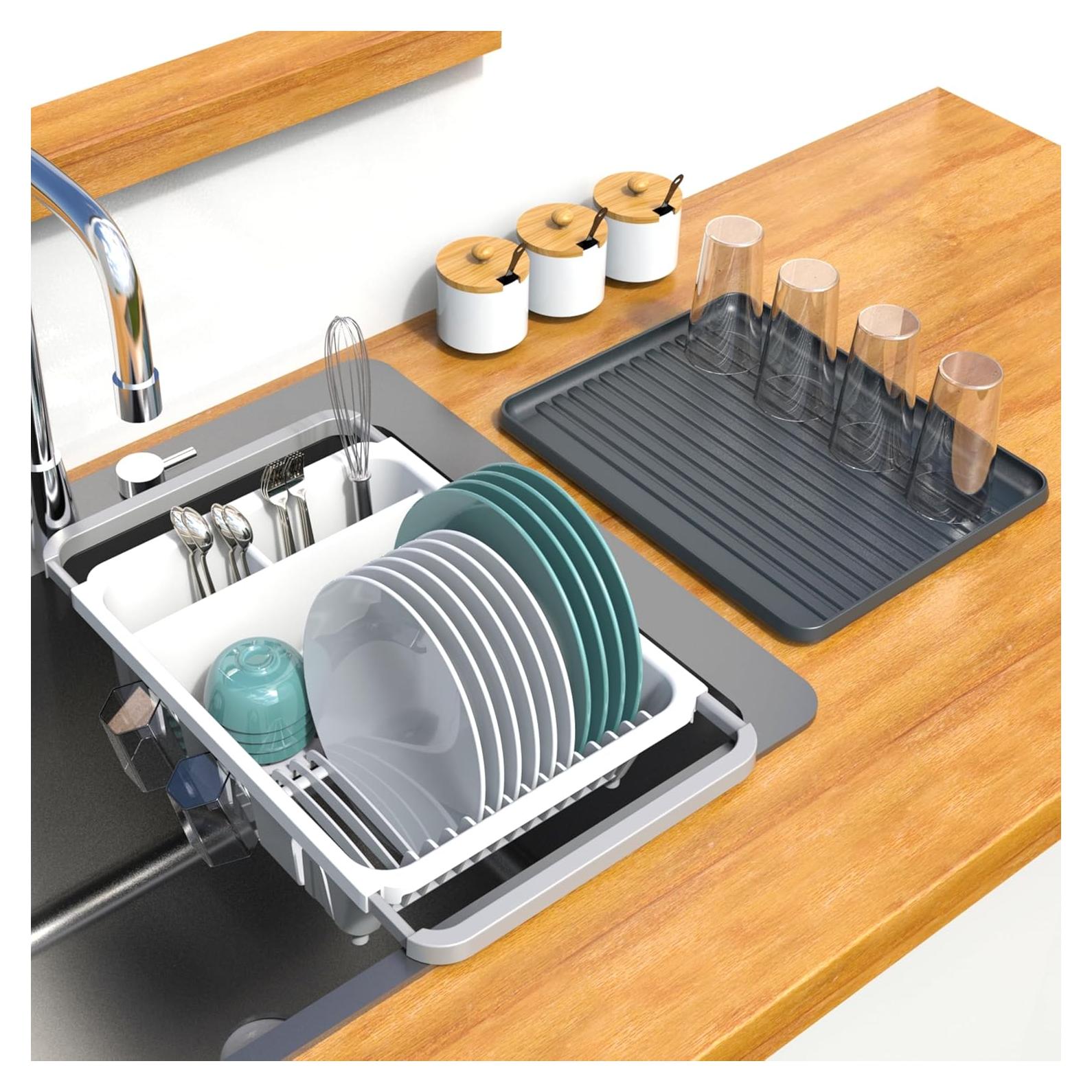 Escurridor de Platos Expandible EMT ETRENDS con Bandeja Drenaje