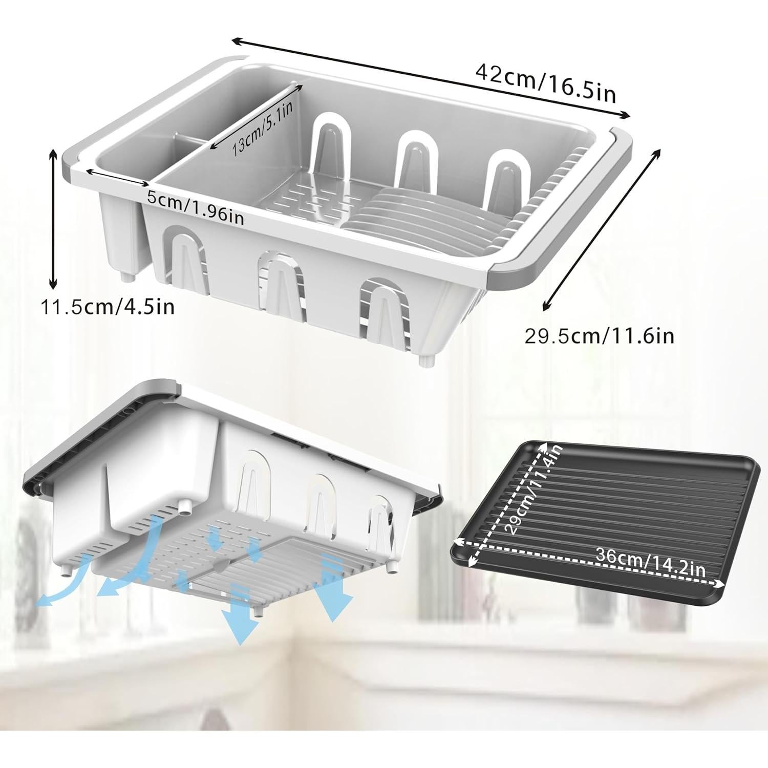 Escurridor de Platos Expandible EMT ETRENDS con Bandeja Drenaje