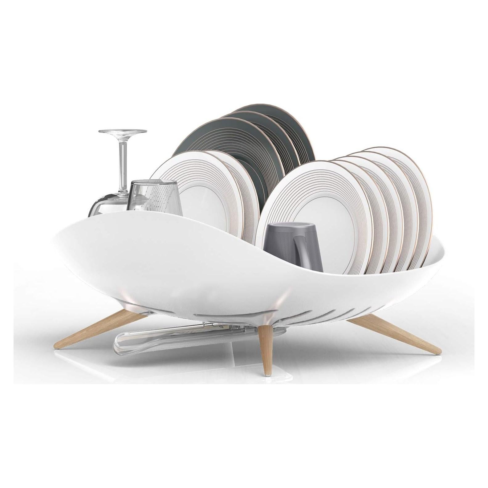 Escurridor de Platos Carrotez con Drenaje Automático Blanco