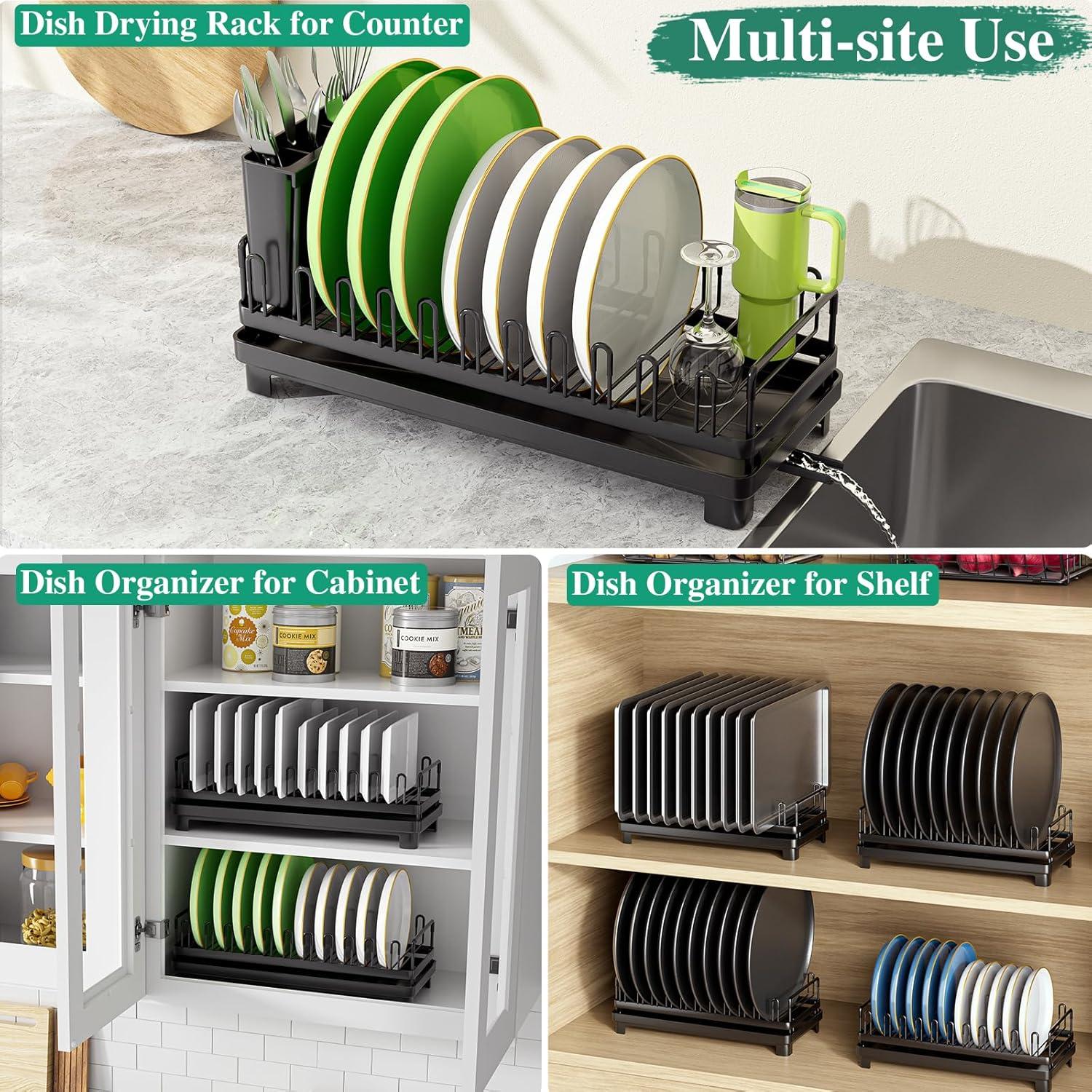 Escurridor de Platos Pequeño OKZEST con Drenaje Automático