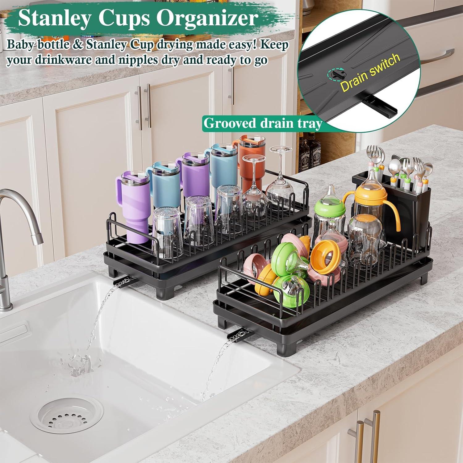 Escurridor de Platos Pequeño OKZEST con Drenaje Automático