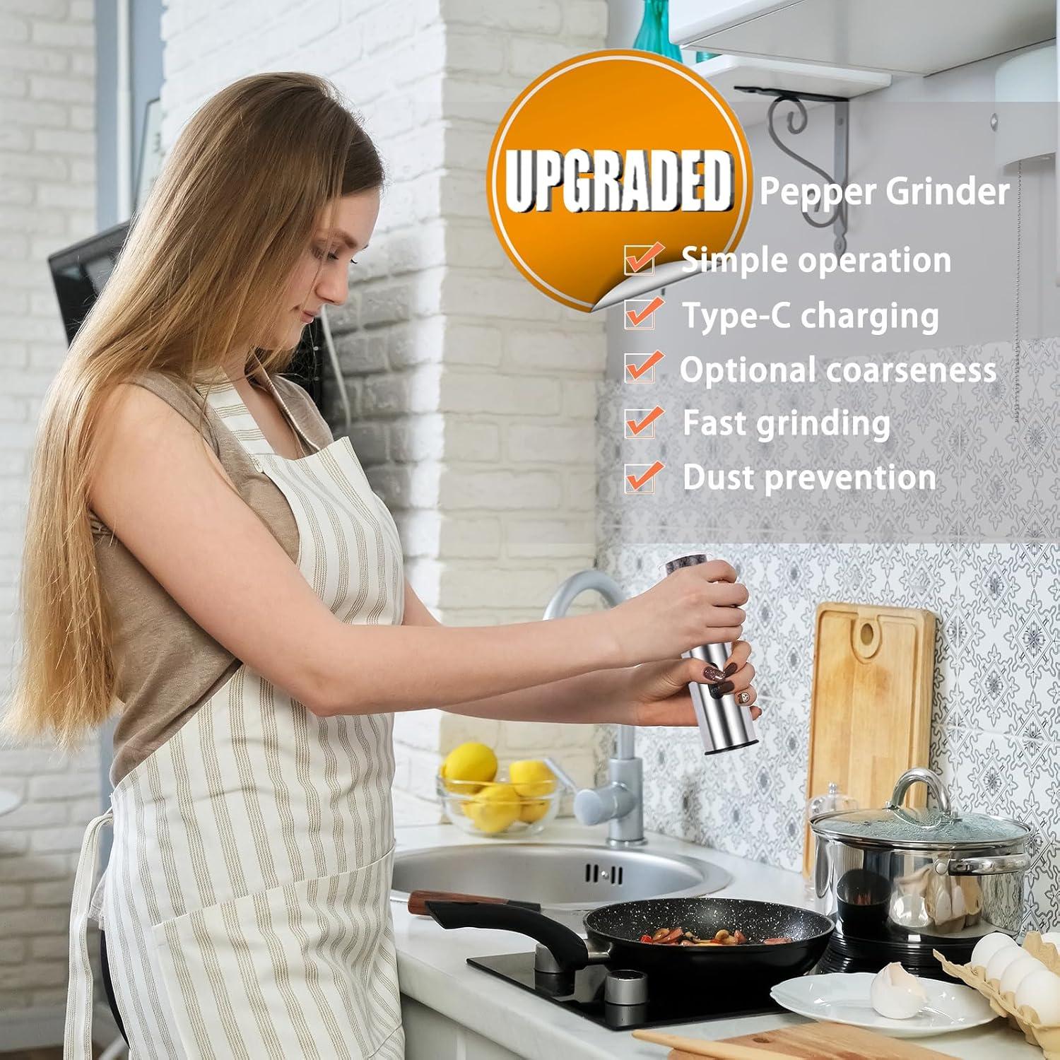 Juego de Molinillos Eléctricos de Sal y Pimienta Enutogo