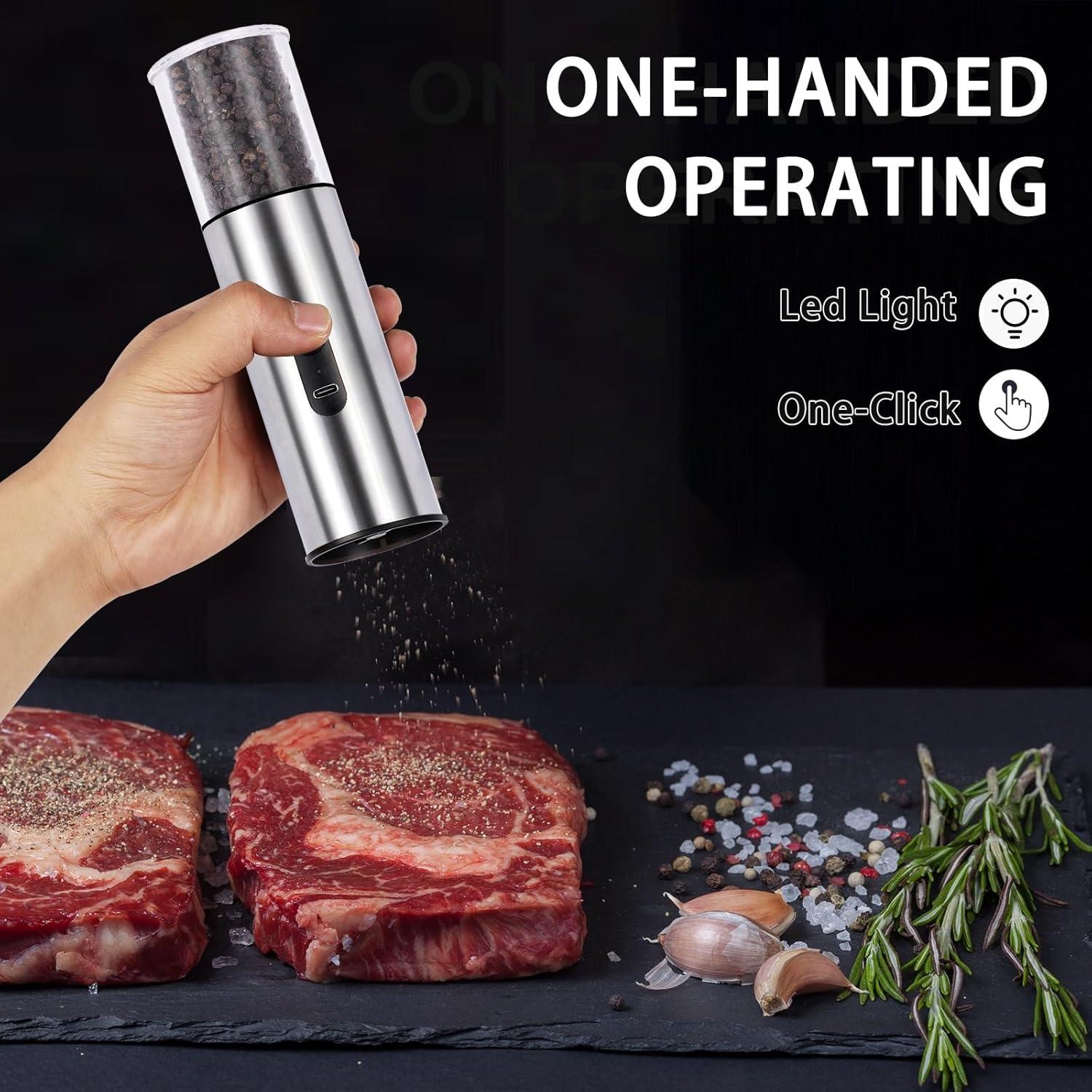 Juego de Molinillos Eléctricos de Sal y Pimienta Enutogo