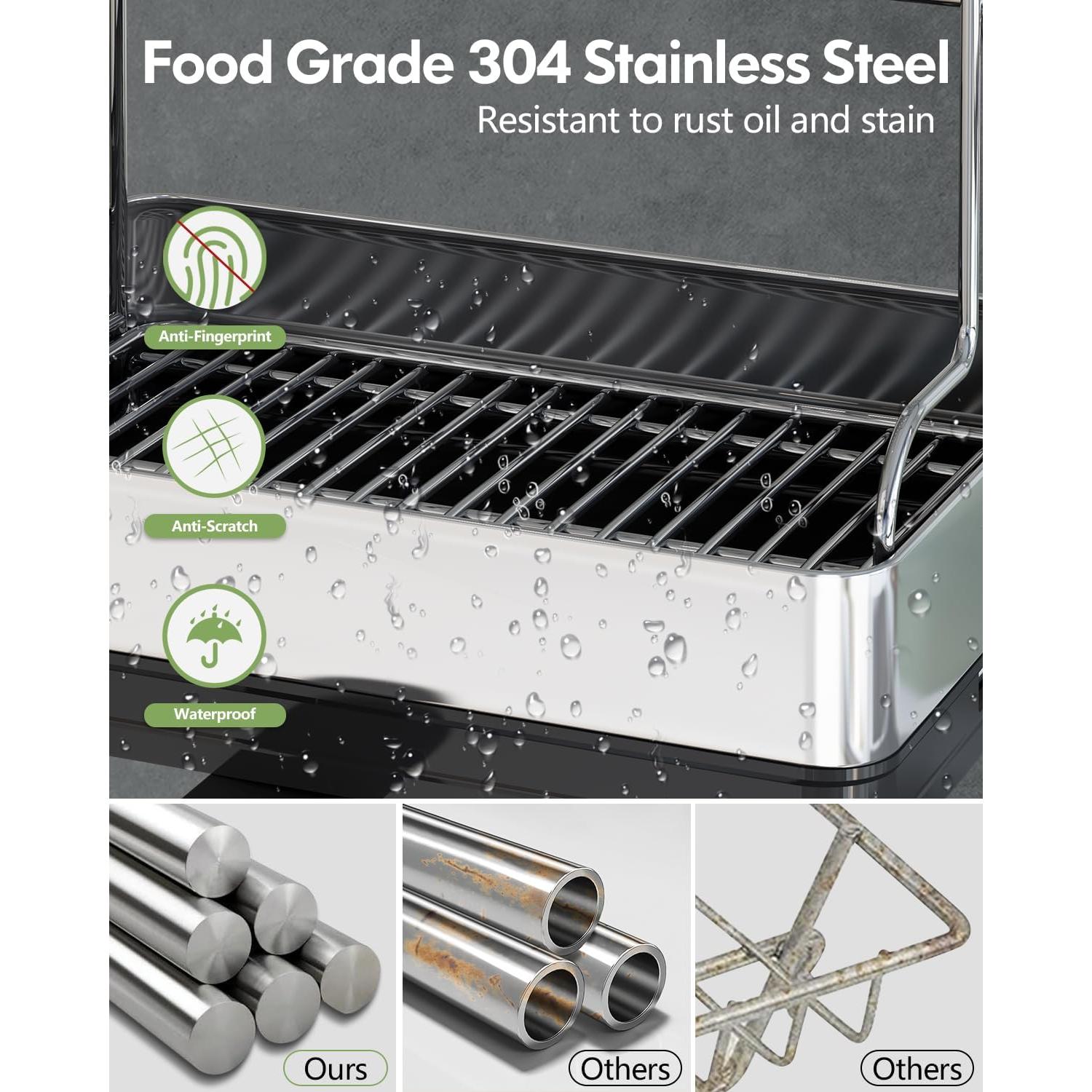 Escurridor de Platos BOOSINY Acero Inoxidable 2 Niveles 46x34cm