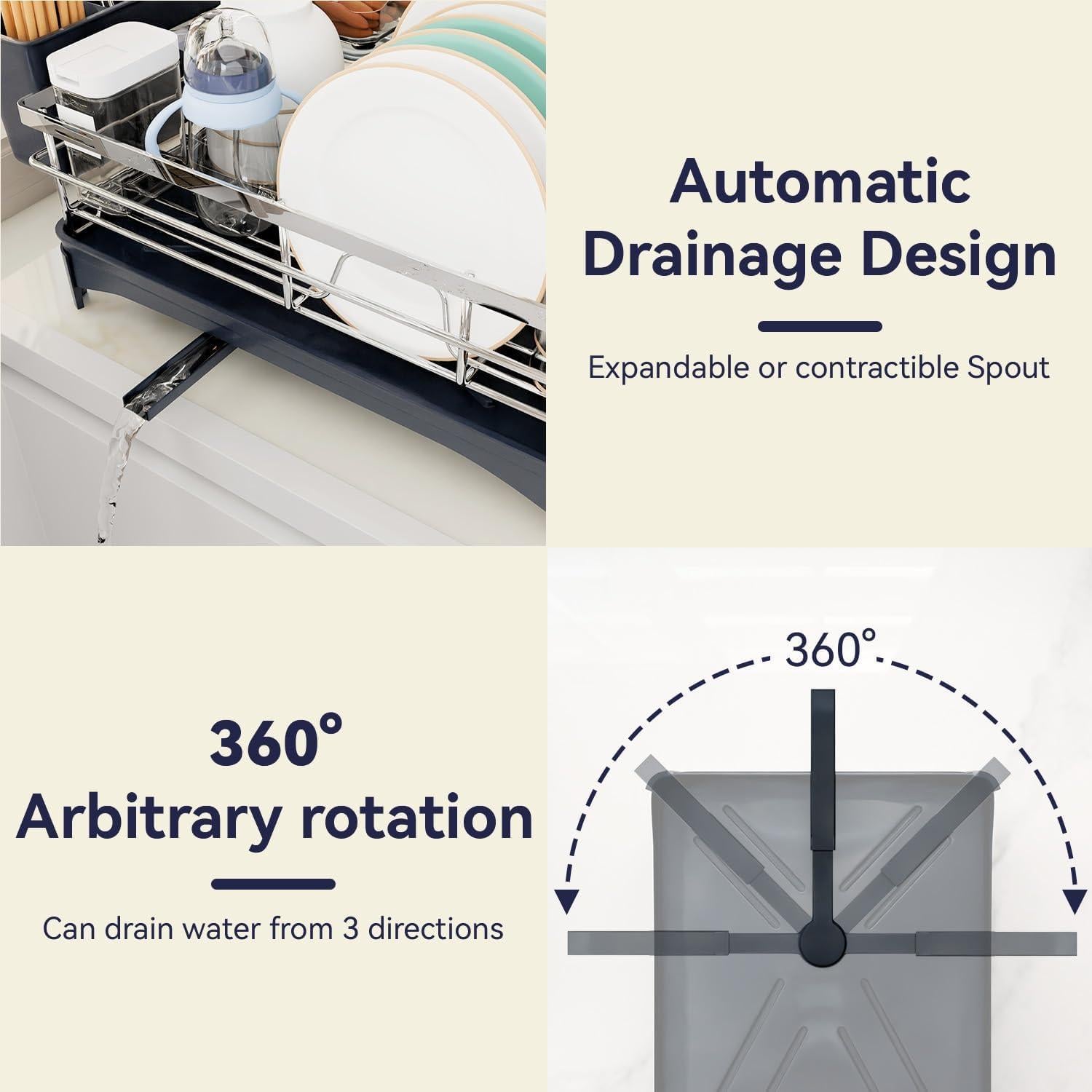 Escurridor de Platos Azevix Acero Inoxidable 30 cm x 42 cm