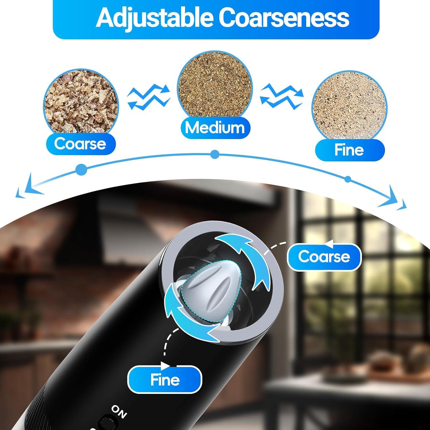 Juego de Molinillos Eléctricos de Sal y Pimienta MealHelper 135ml