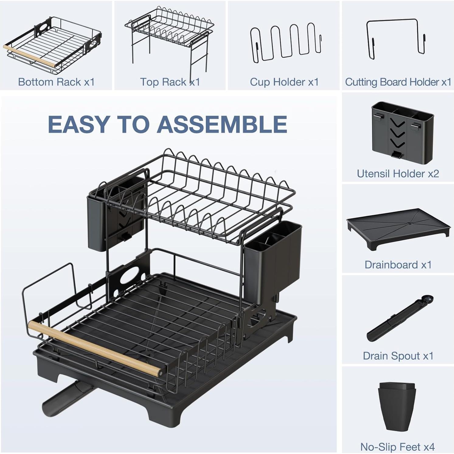 Escurridor de Platos 2 Niveles Utheinteck Antioxidante