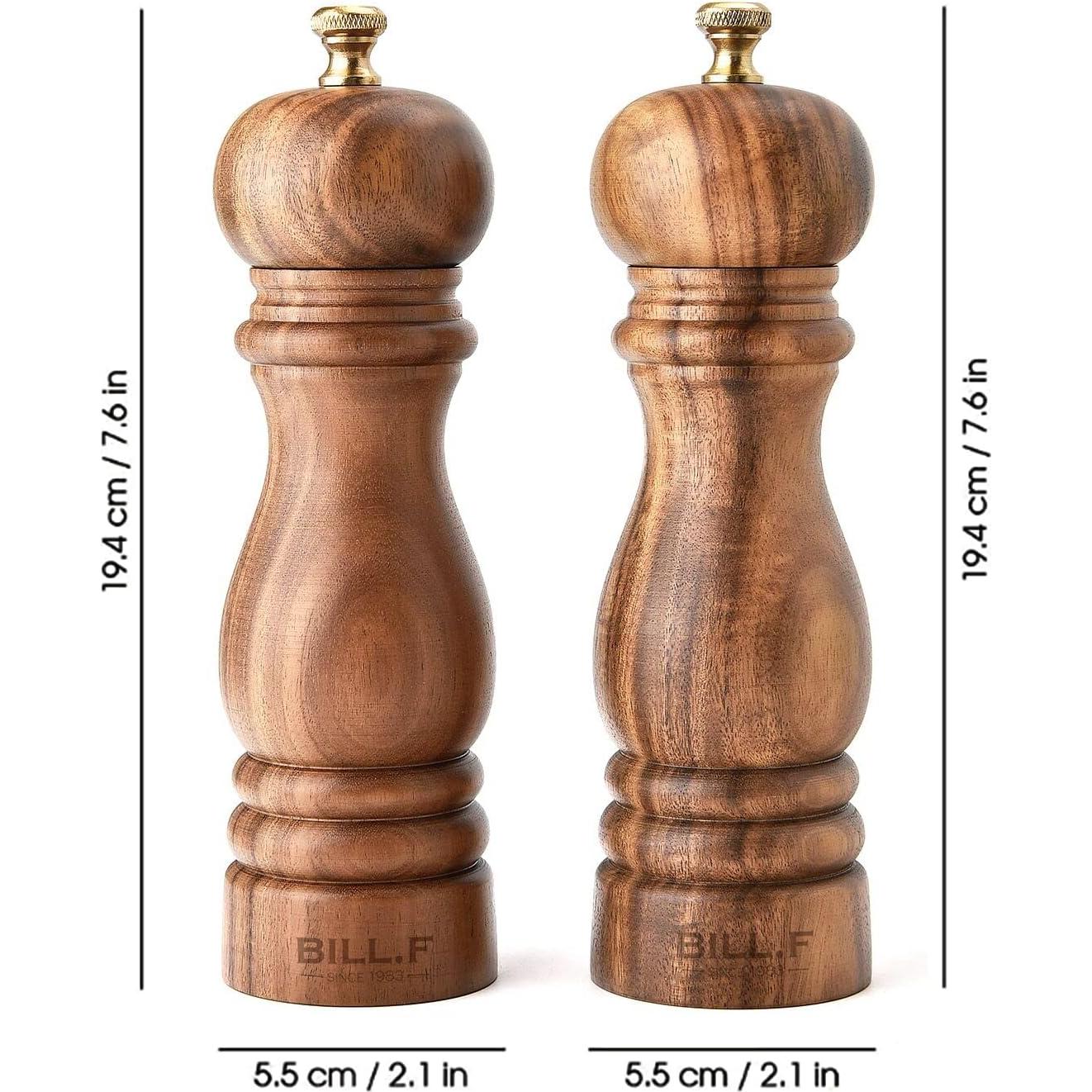 Molinillo de Sal y Pimienta BF Bill.F 19.4 cm Ajustable Acacia