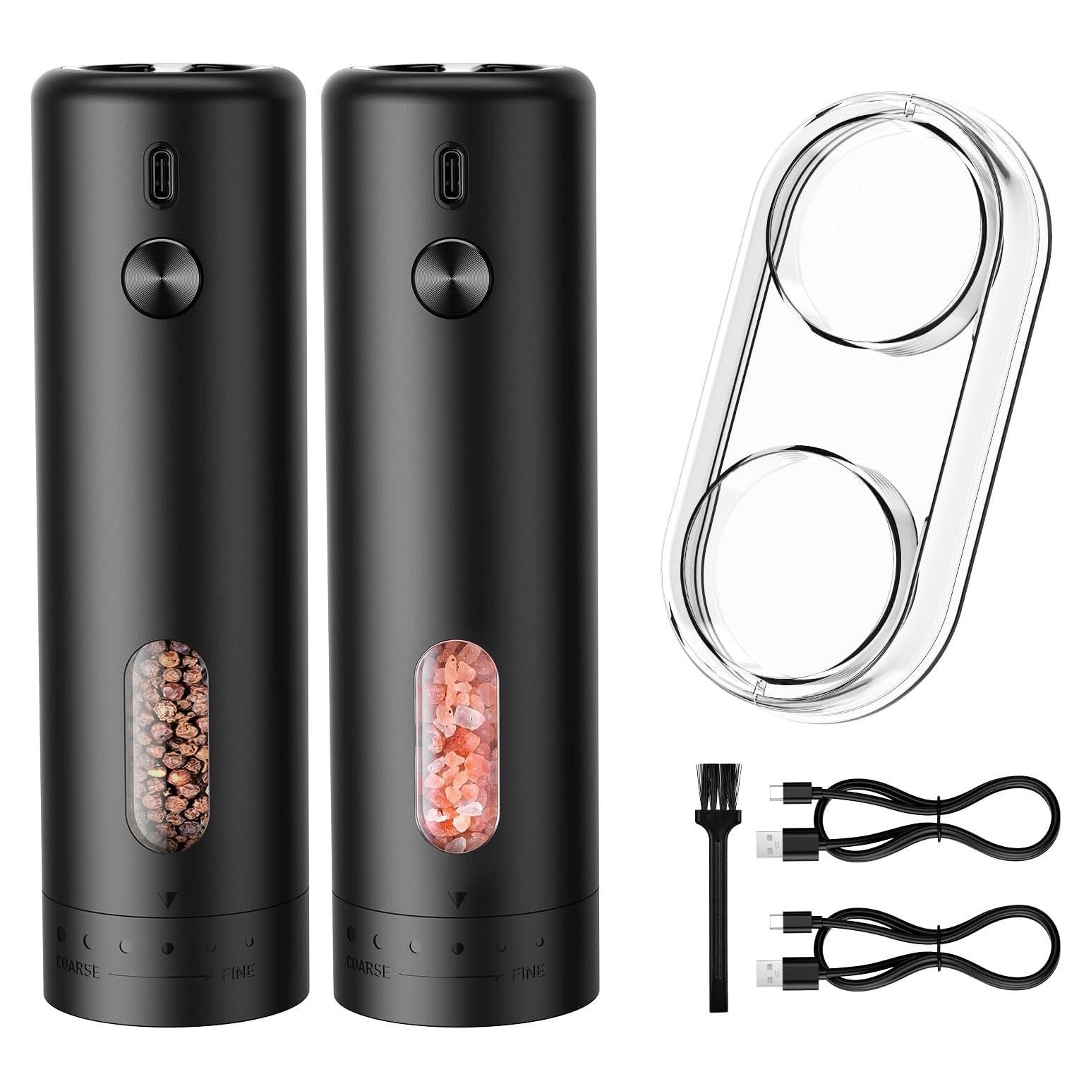 Juego de Molinillos Eléctricos de Sal y Pimienta Altmara 110ml