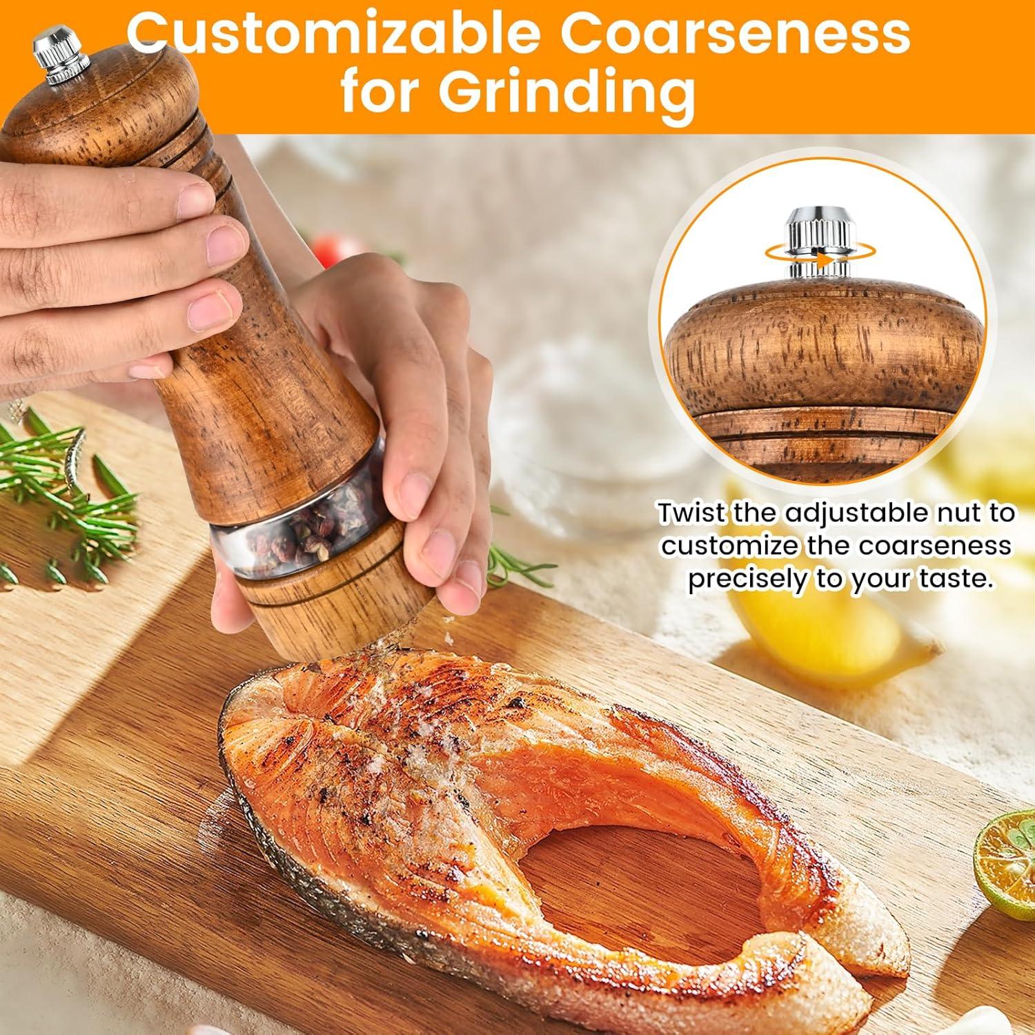 Juego de Molinillos de Sal y Pimienta BeKoas 15 cm Madera