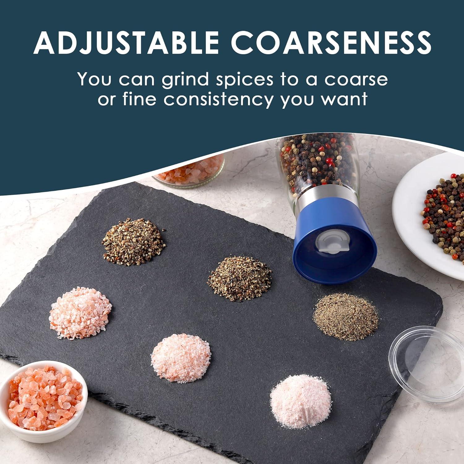 Juego de Molinillos de Sal y Pimienta Vzaahu Azul 170g