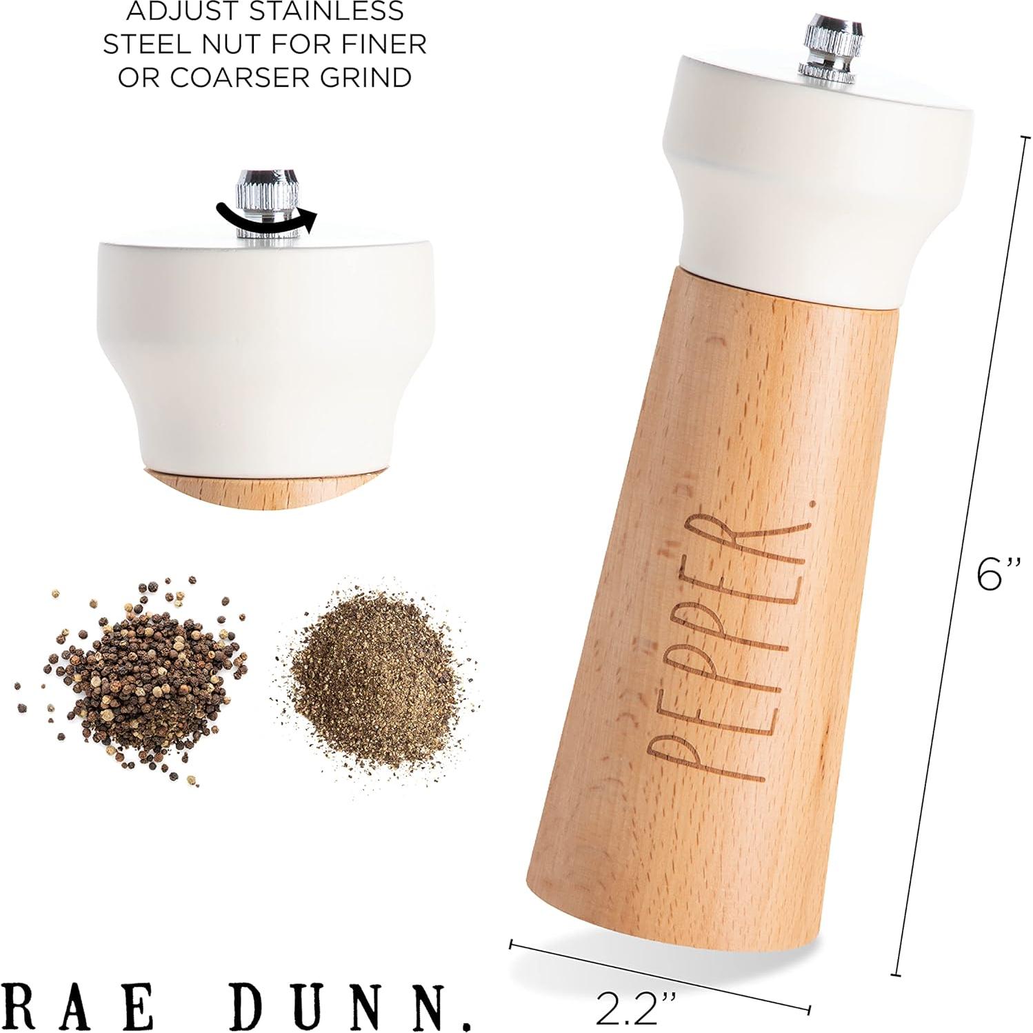 Conjunto de Molinillos de Sal y Pimienta Rae Dunn - Bambú 15.24 cm