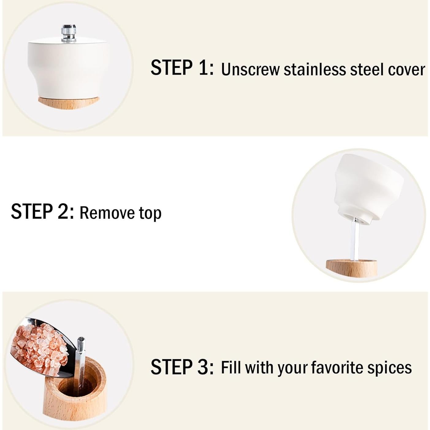 Conjunto de Molinillos de Sal y Pimienta Rae Dunn - Bambú 15.24 cm