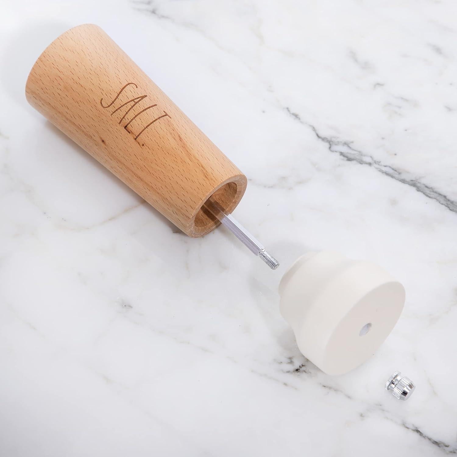 Conjunto de Molinillos de Sal y Pimienta Rae Dunn - Bambú 15.24 cm