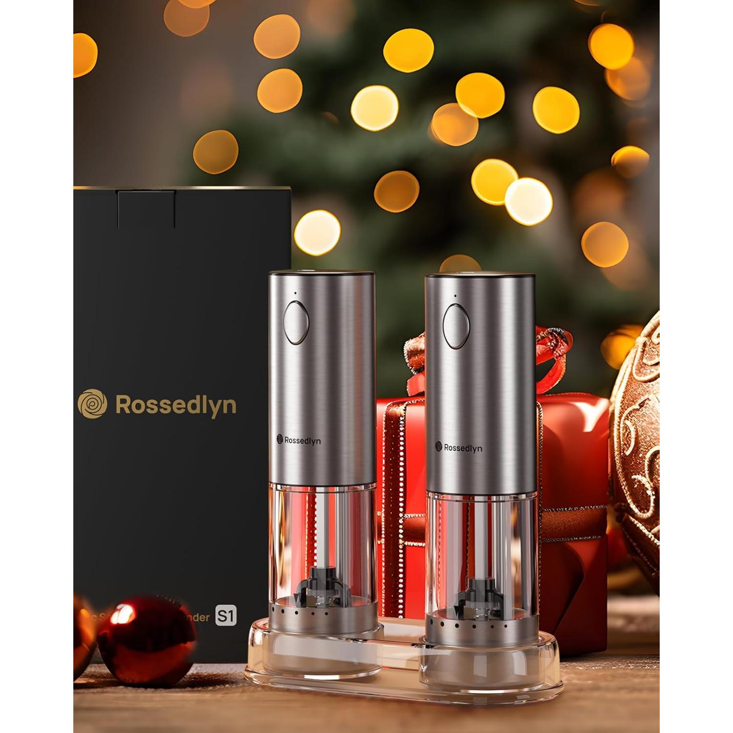 Juego de Molinillos Eléctricos de Sal y Pimienta Rossedlyn S1