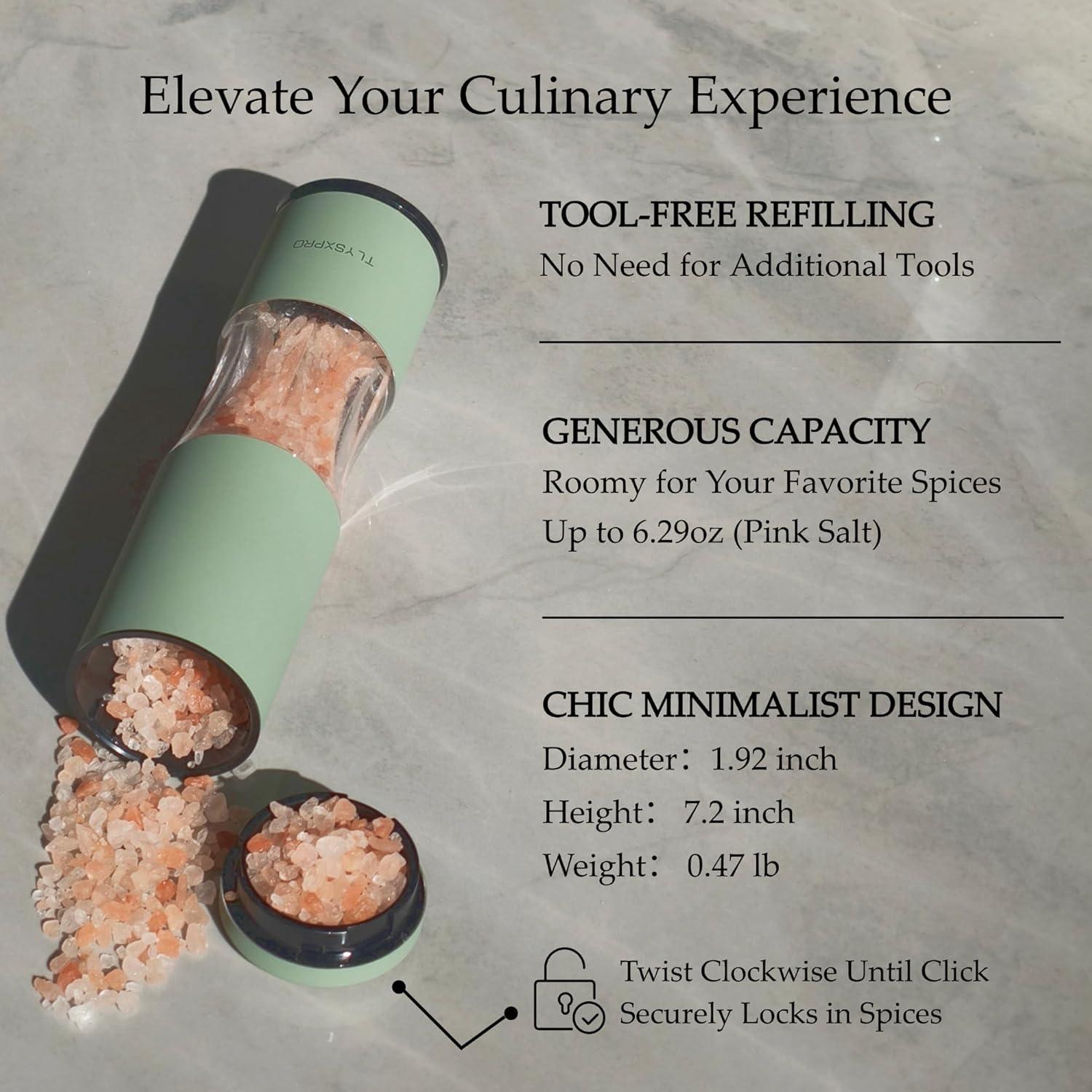 Juego de Molinillos de Sal y Pimienta TLYSXPRO Manual 2 Pzas