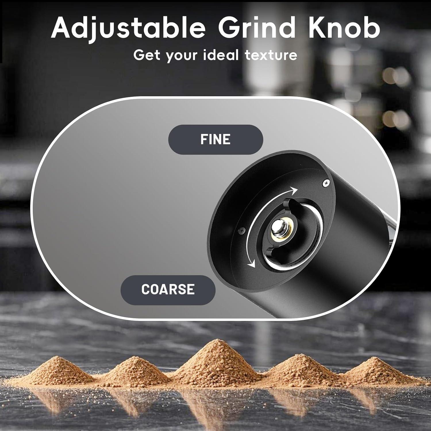 Juego de Molinillos Eléctricos de Sal y Pimienta 500mAh Negro