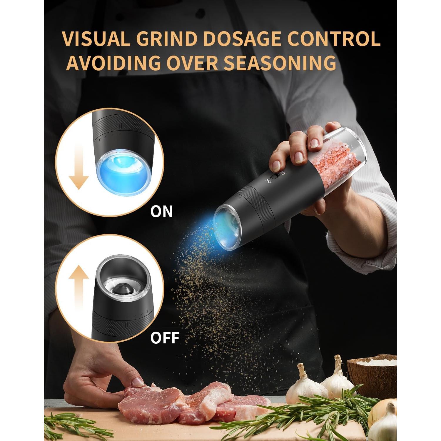 CIRCLE JOY Molinillo Eléctrico de Sal y Pimienta Ajustable