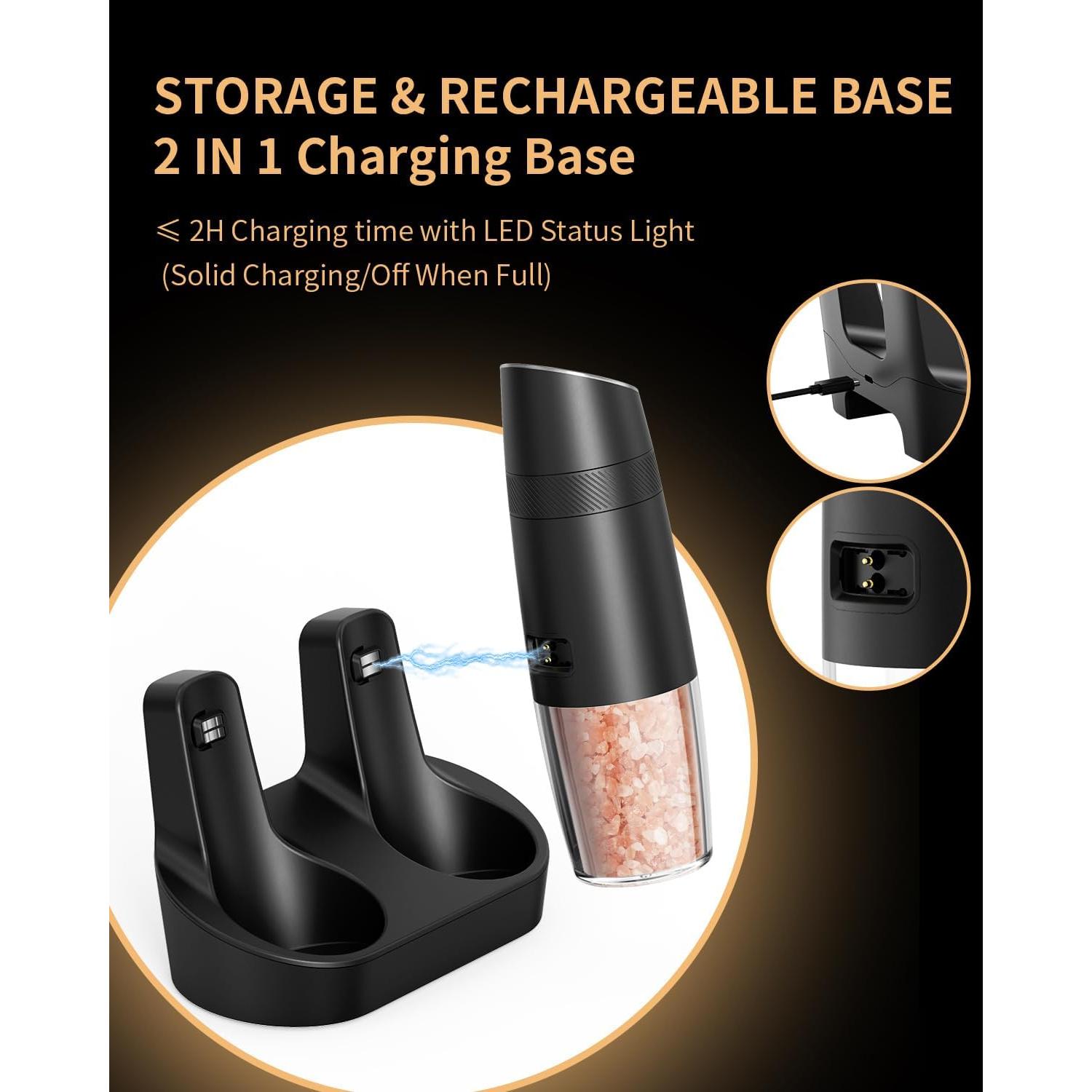 CIRCLE JOY Molinillo Eléctrico de Sal y Pimienta Ajustable