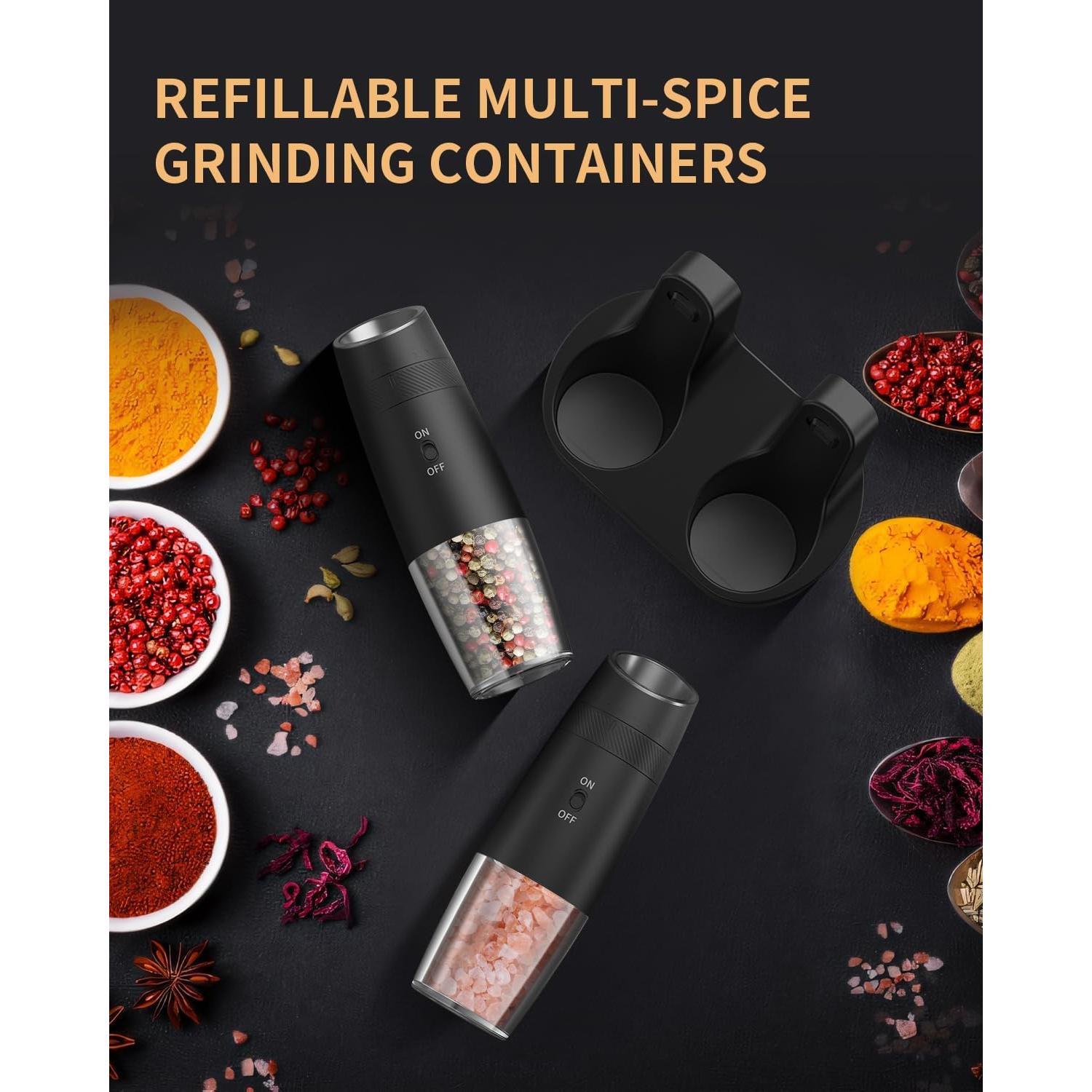 CIRCLE JOY Molinillo Eléctrico de Sal y Pimienta Ajustable