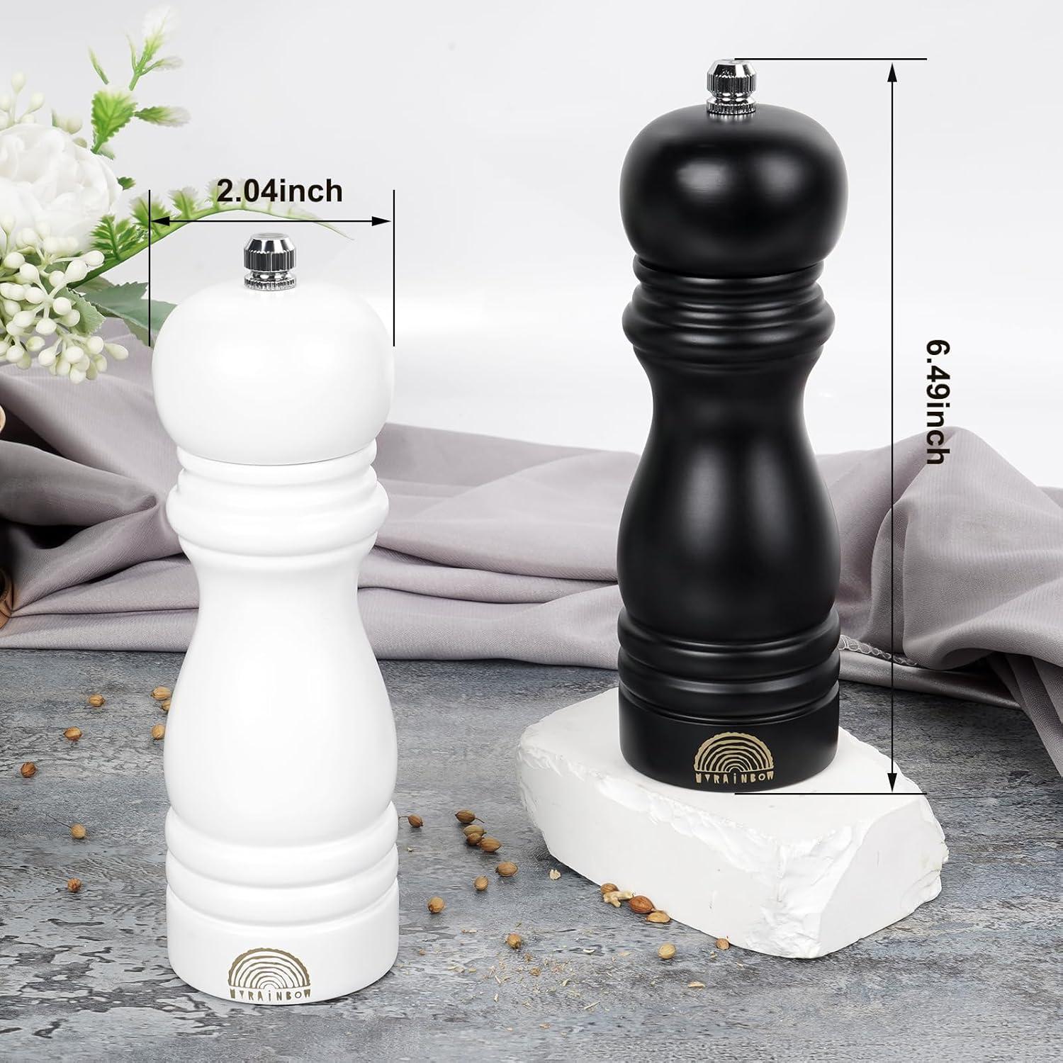 Juego de Molinillos de Sal y Pimienta MYRAINBOW 18 cm Ajustables