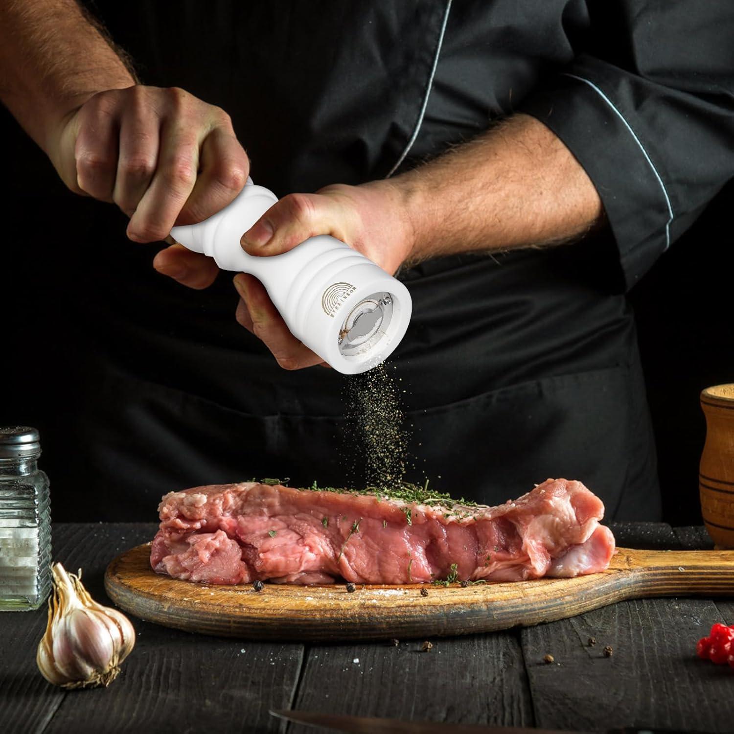 Juego de Molinillos de Sal y Pimienta MYRAINBOW 18 cm Ajustables