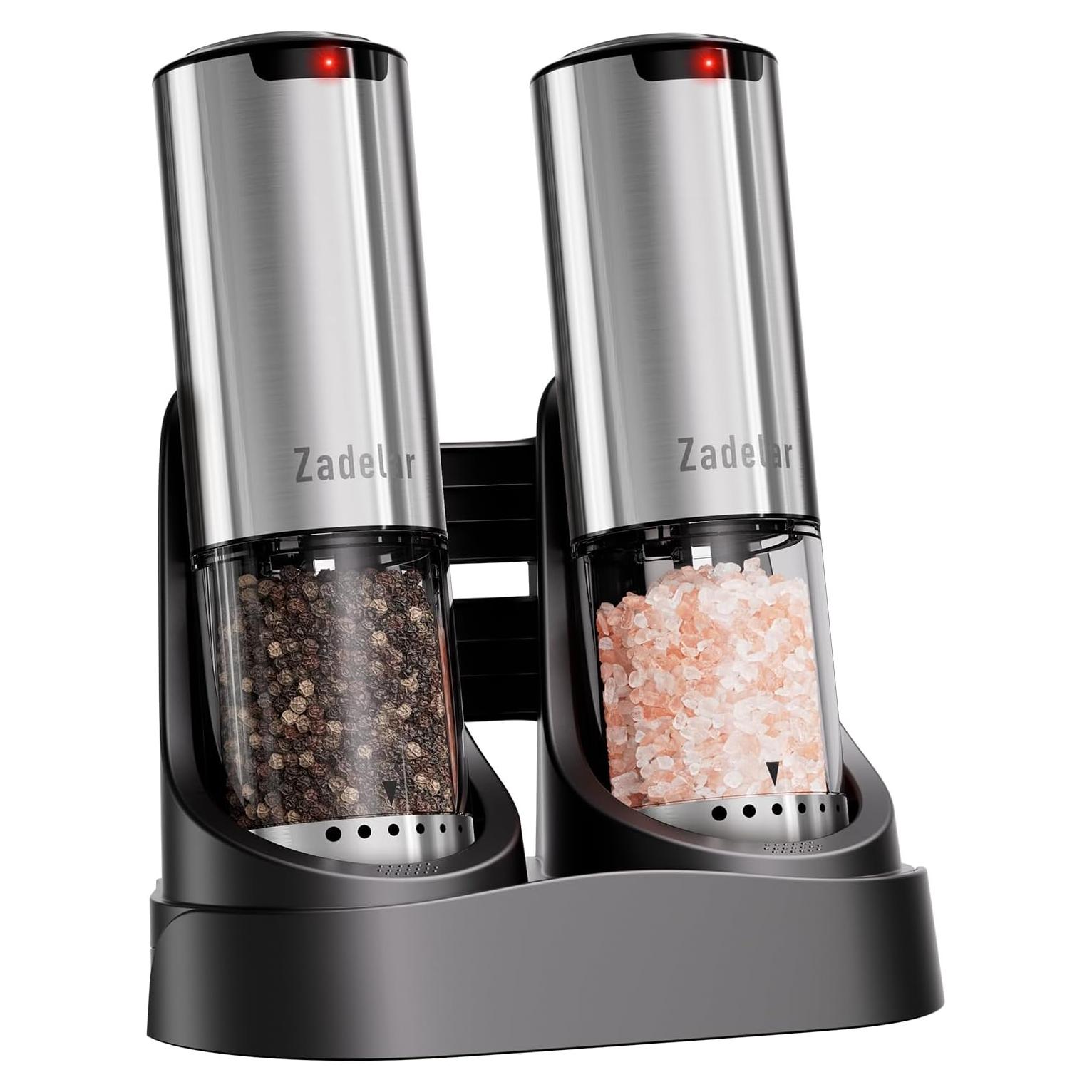 Juego de Molinillos Eléctricos de Sal y Pimienta Zadelar 95ml
