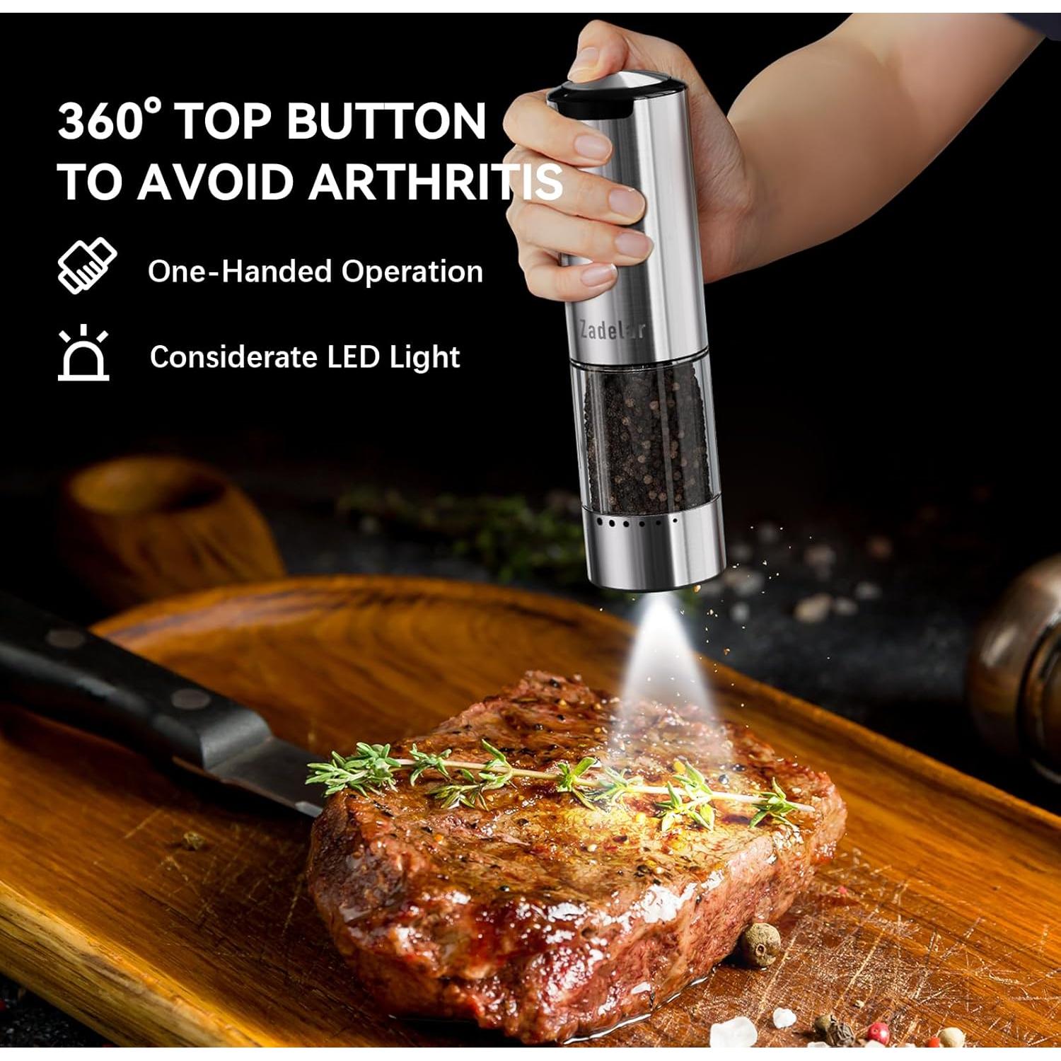 Juego de Molinillos Eléctricos de Sal y Pimienta Zadelar 95ml