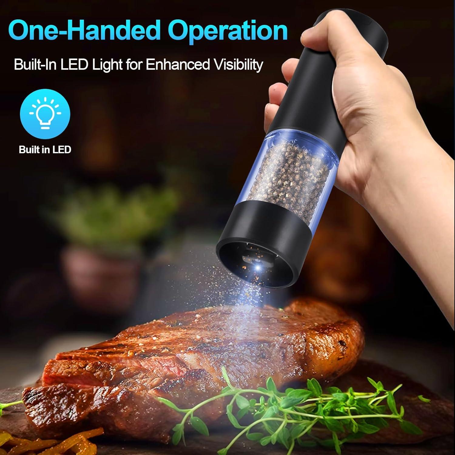 Juego de Molinillos Eléctricos de Sal y Pimienta UEDAI 95ml