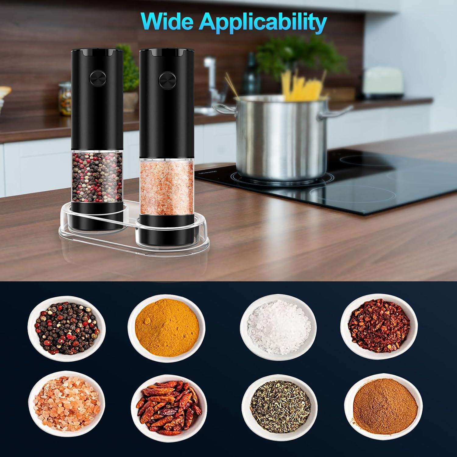 Juego de Molinillos Eléctricos de Sal y Pimienta UEDAI 95ml