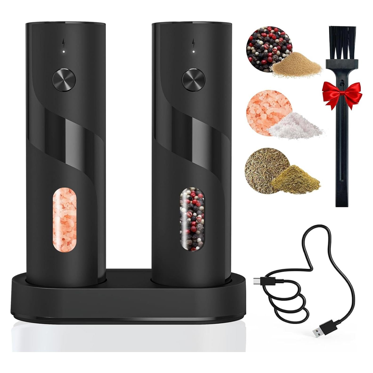 Juego de Molinillos Eléctricos de Sal y Pimienta ZDFRBJG - Recargables